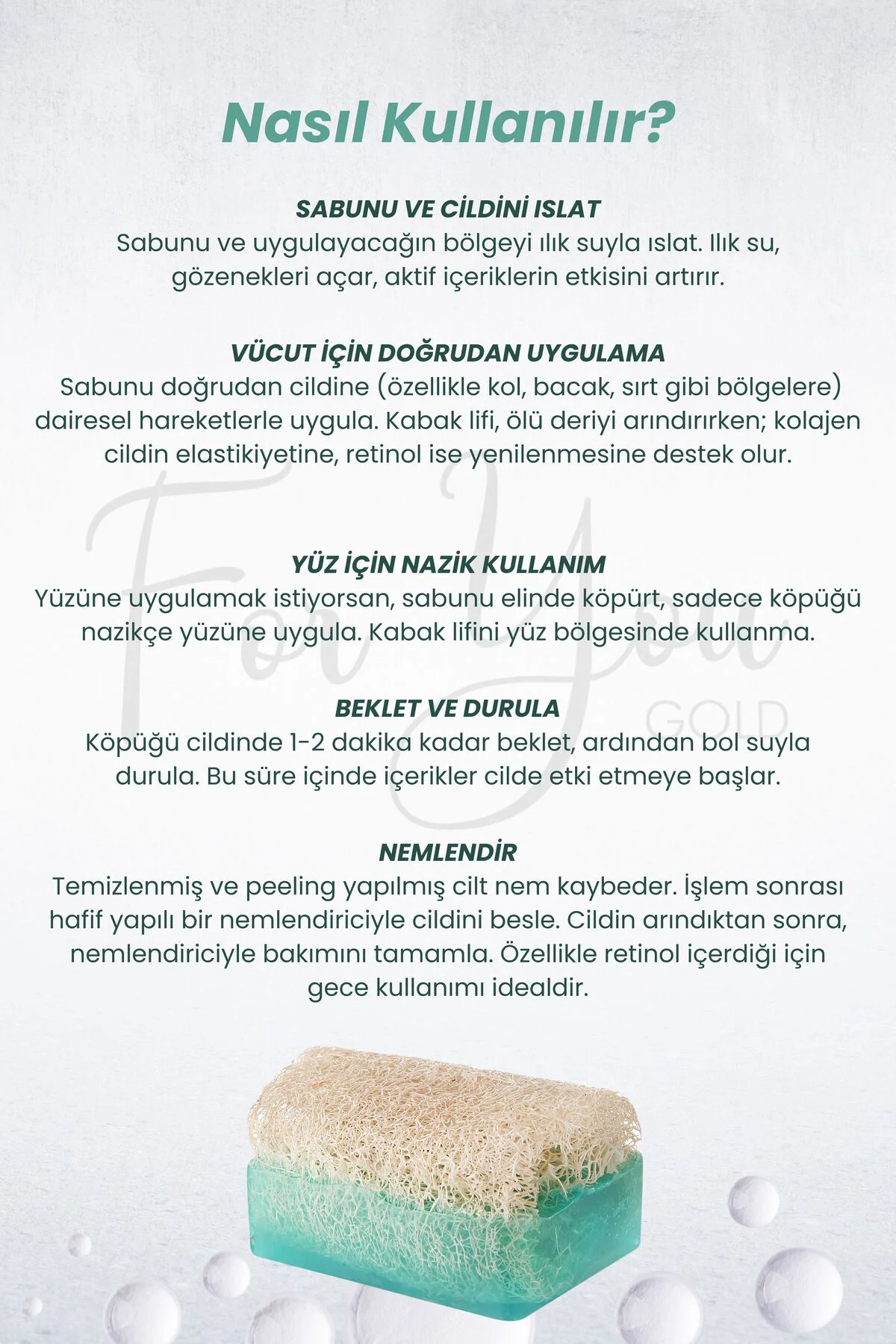 Kabak Lifli El Yapımı Kolajen & Retinol Özlü Sabun (Collagen Sabu