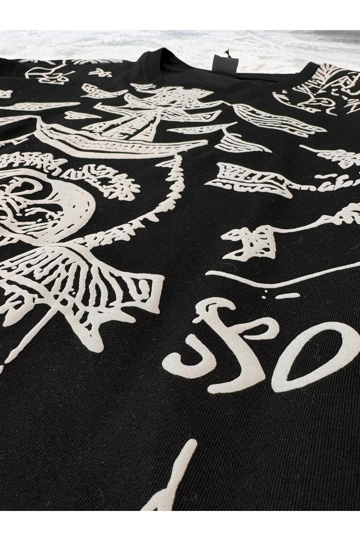 Casualmen32 Kabartma Baskı T-Shirt