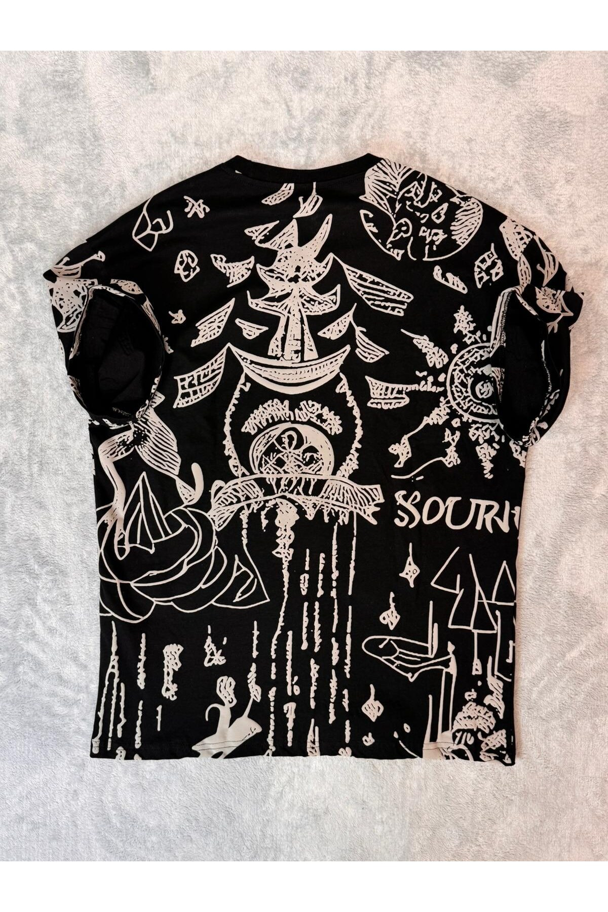 Casualmen32 Kabartma Baskı T-Shirt