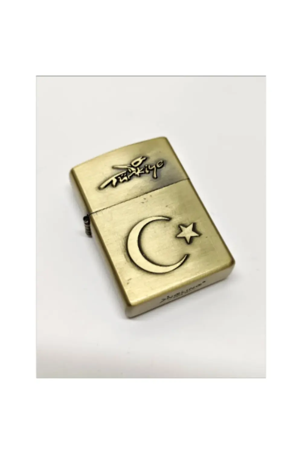 - Kabartma Türk Bayrak Desenli - Benzin'li tarzı Çakmak