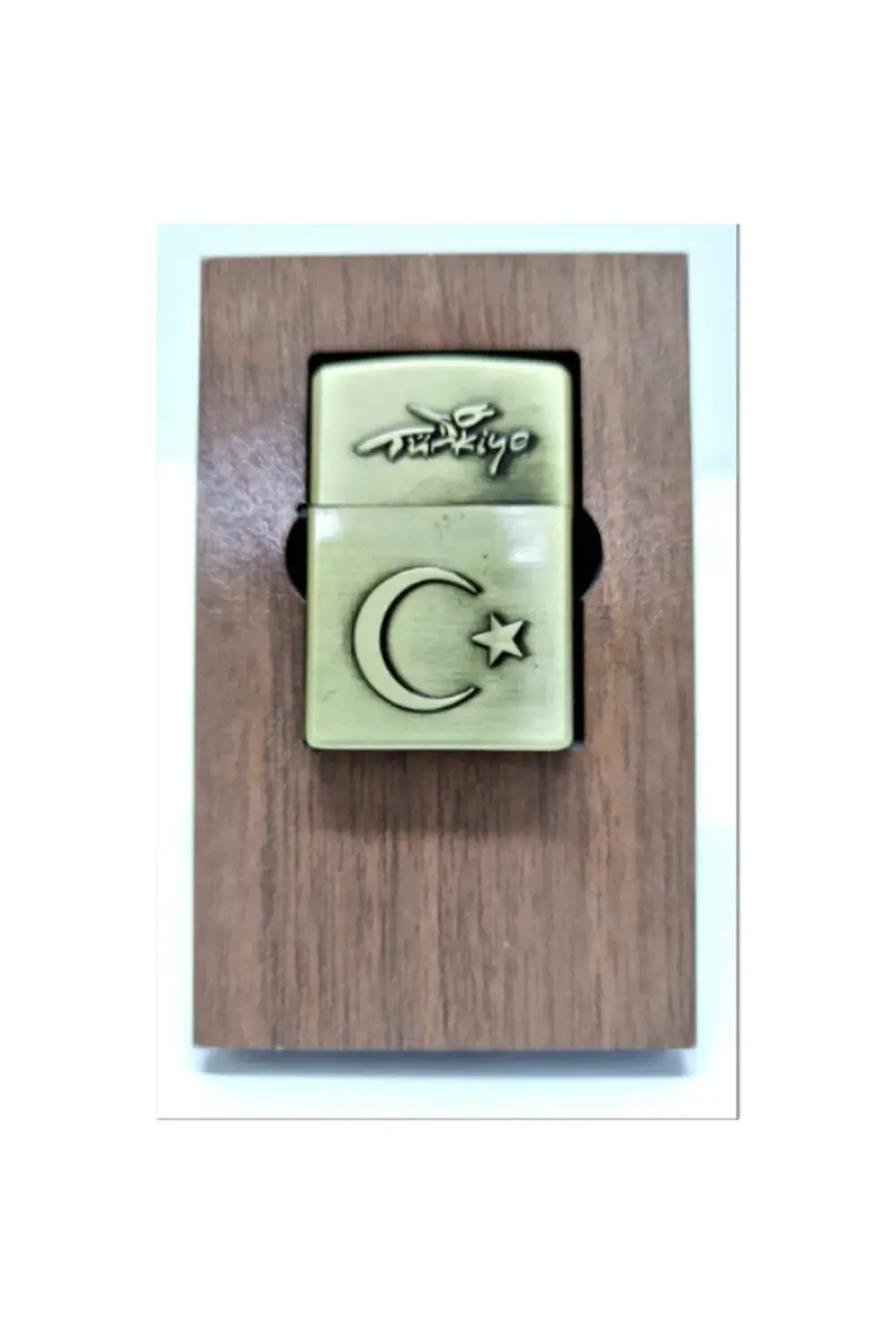 - Kabartma Türk Bayrak Desenli - Benzin'li tarzı Çakmak