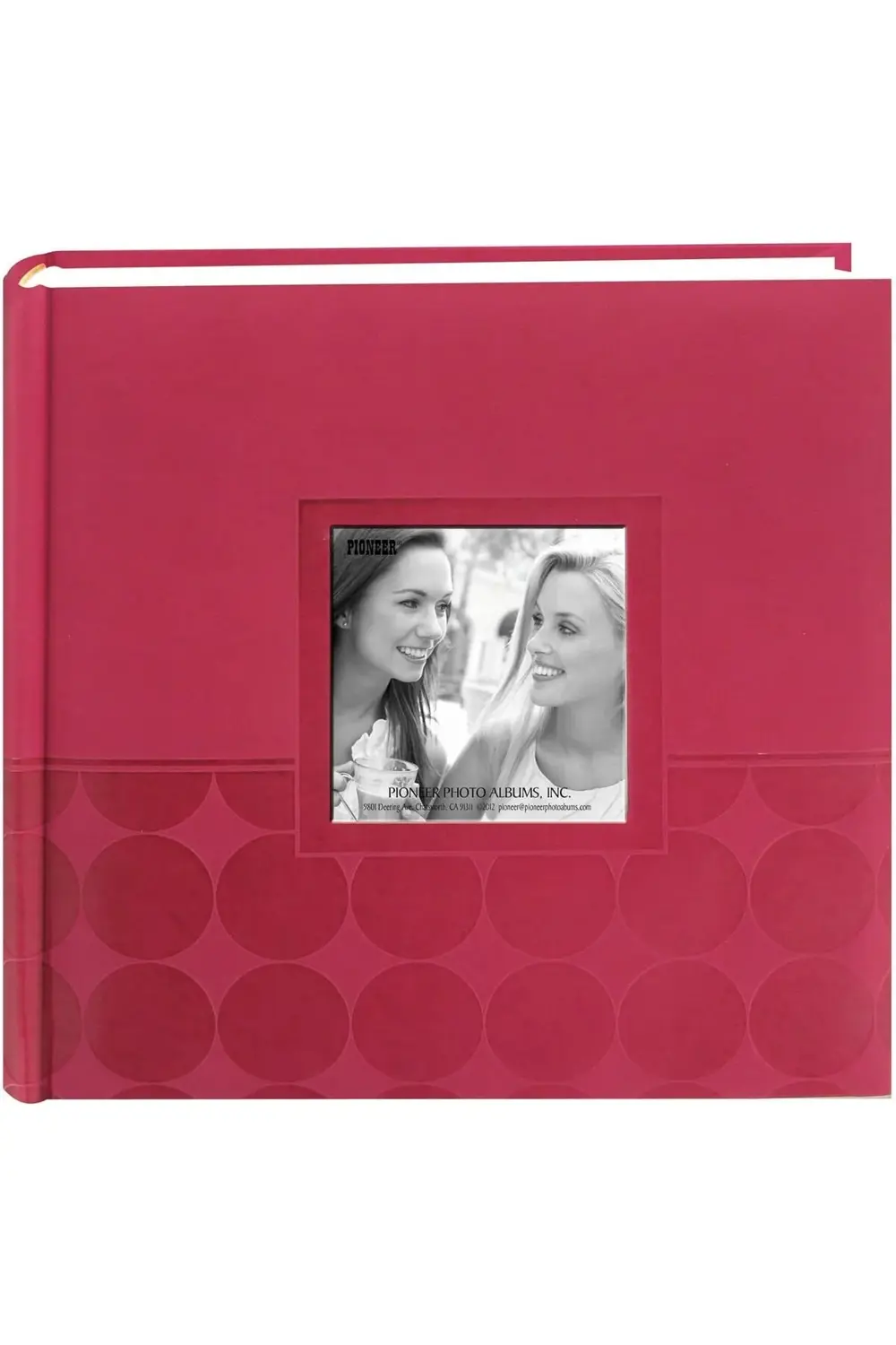 Kabartmalı 2'li Fotoğraf Albümü 10 cm x 15 cm 200 Cep-Pembe Daire