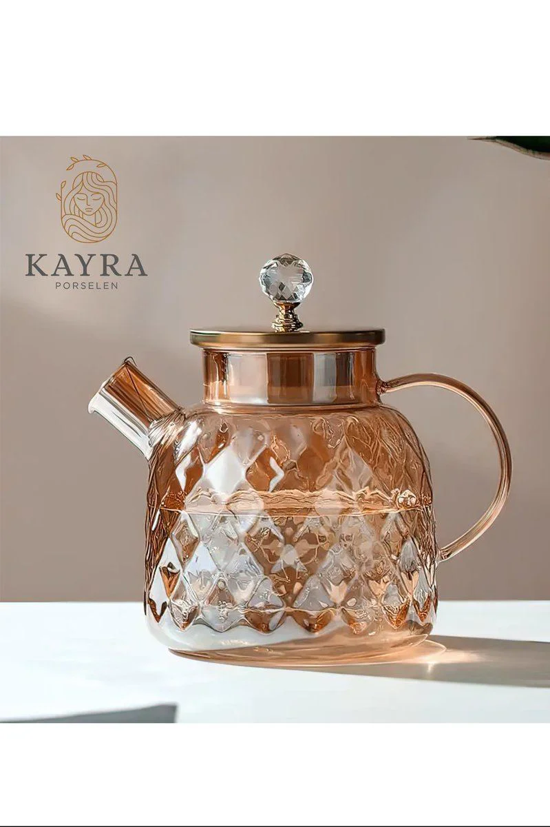 Kabartmalı Borosilikat Cam Demlik 1000ml – Royaleks Serisi Fiyatı, Yorumları ve Özellikleri
