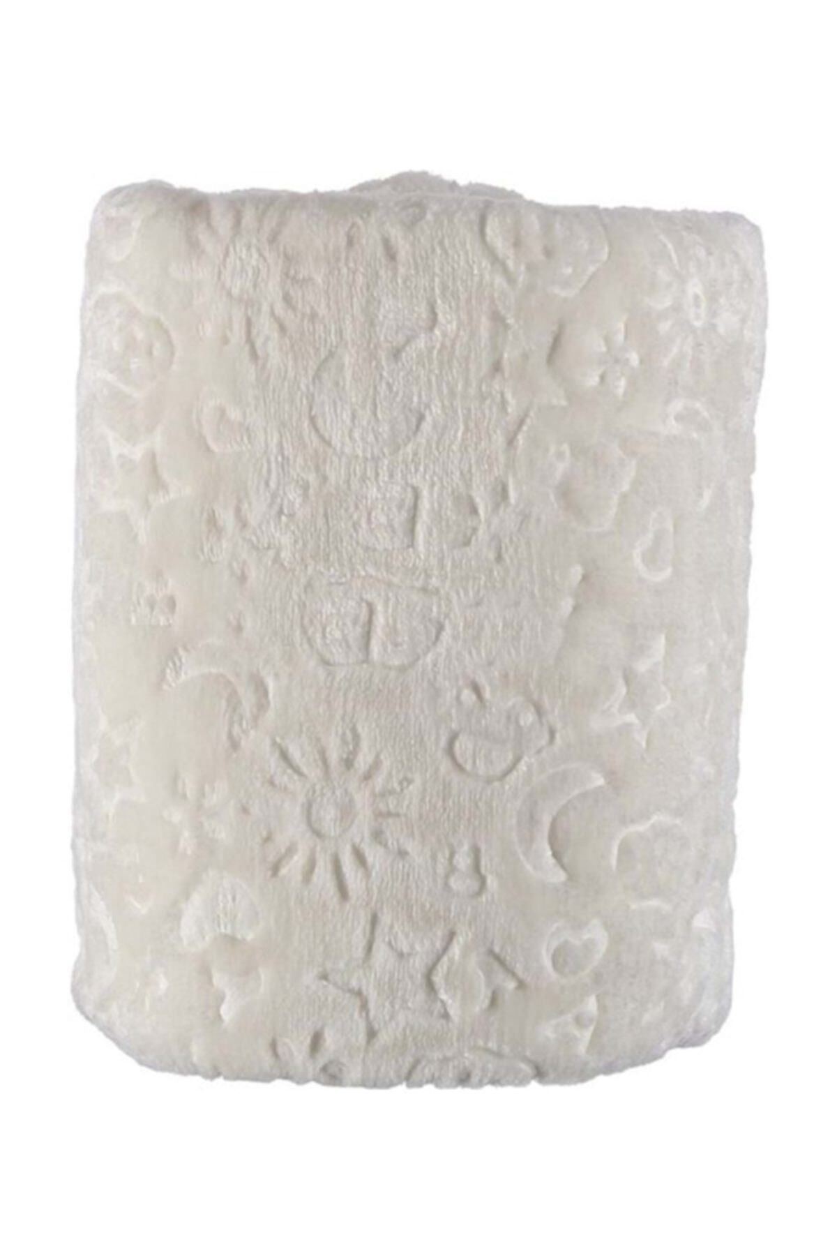 Golden Spring Kabartmalı Peluş Bebek Battaniyesi Ekru Not: (Mevsimlik İncedir)