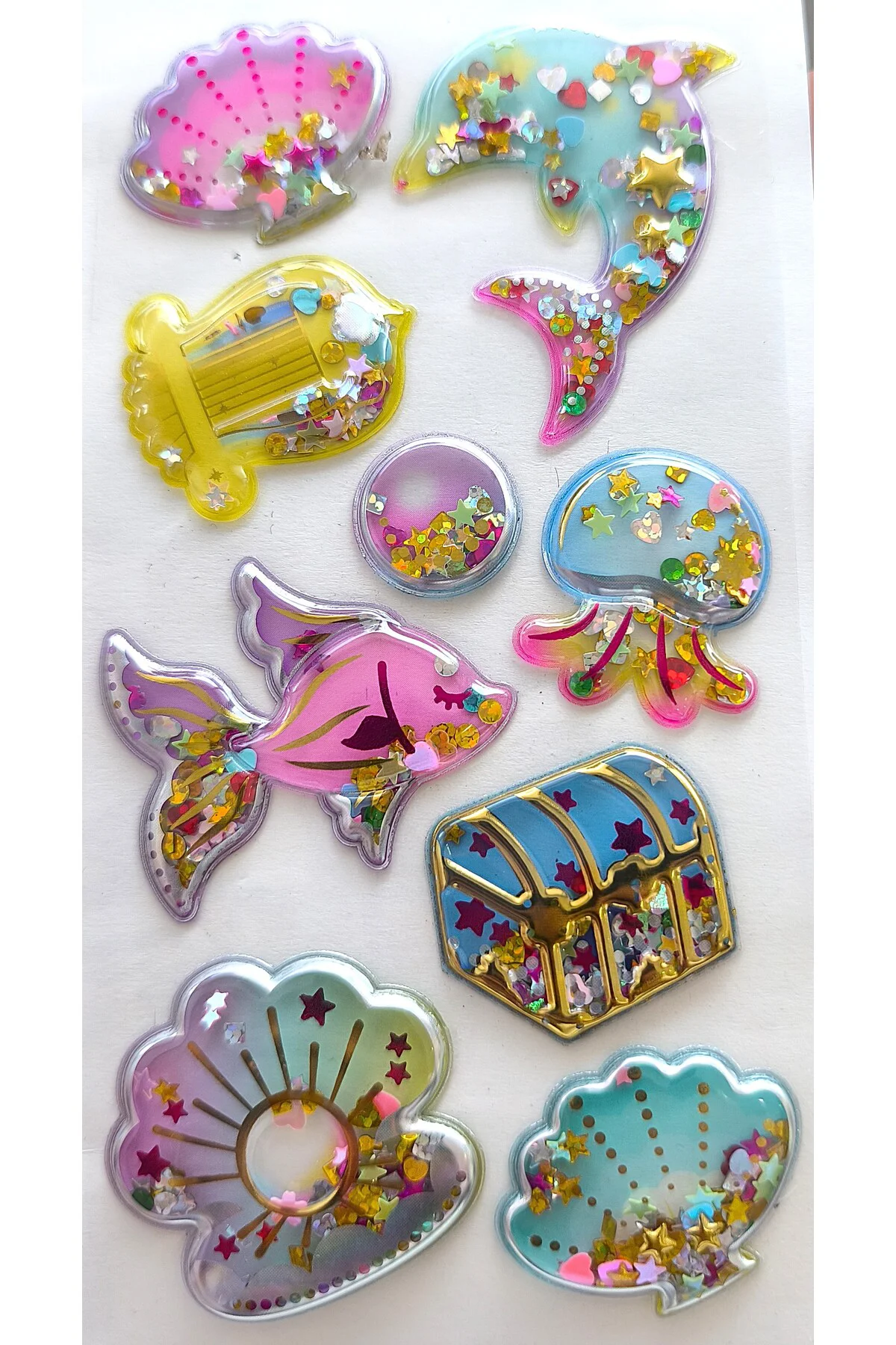 Kabartmalı Yapışkanlı Saç Yüz Tırnak Sticker, Süs Dekor Işıltılı 
