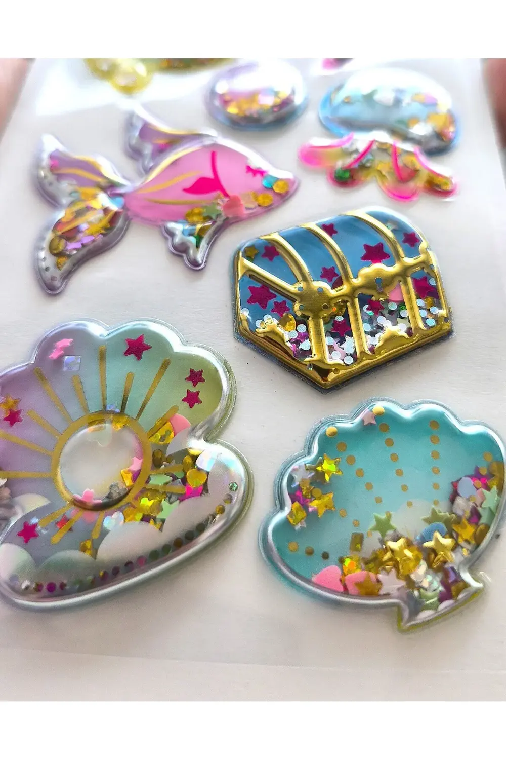 Kabartmalı Yapışkanlı Saç Yüz Tırnak Sticker, Süs Dekor Işıltılı