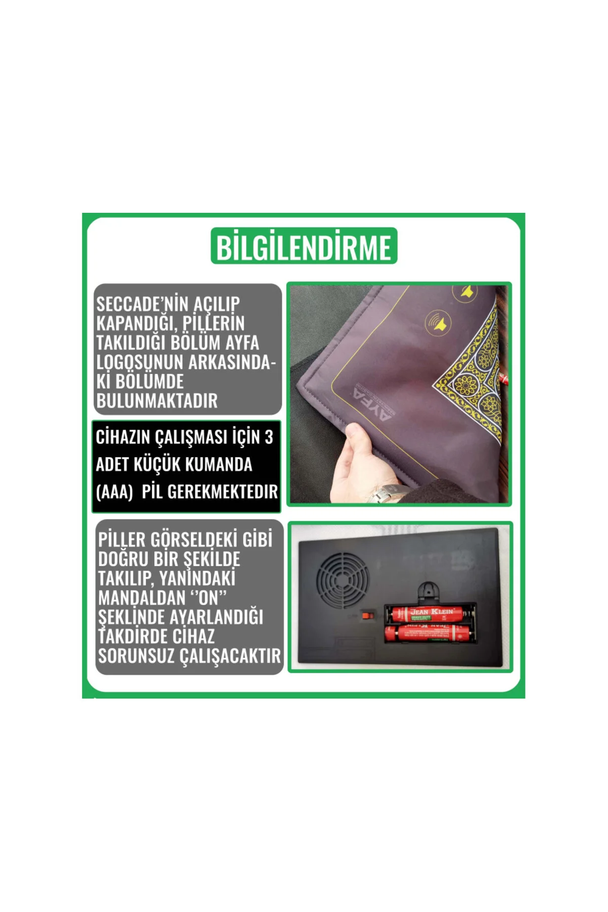 Kabeli Benim Seccadem şimdi 110 cm 7 Dilde Sesli Konuşan Namaz Kı