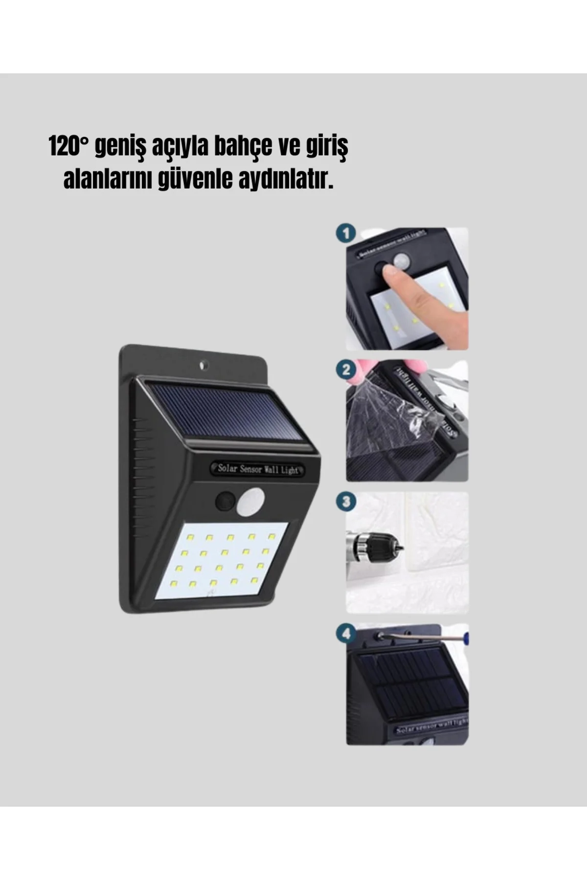 Kablo Gerektirmeyen Solar LED Bahçe ve Veranda Işığı Yeni Nesil