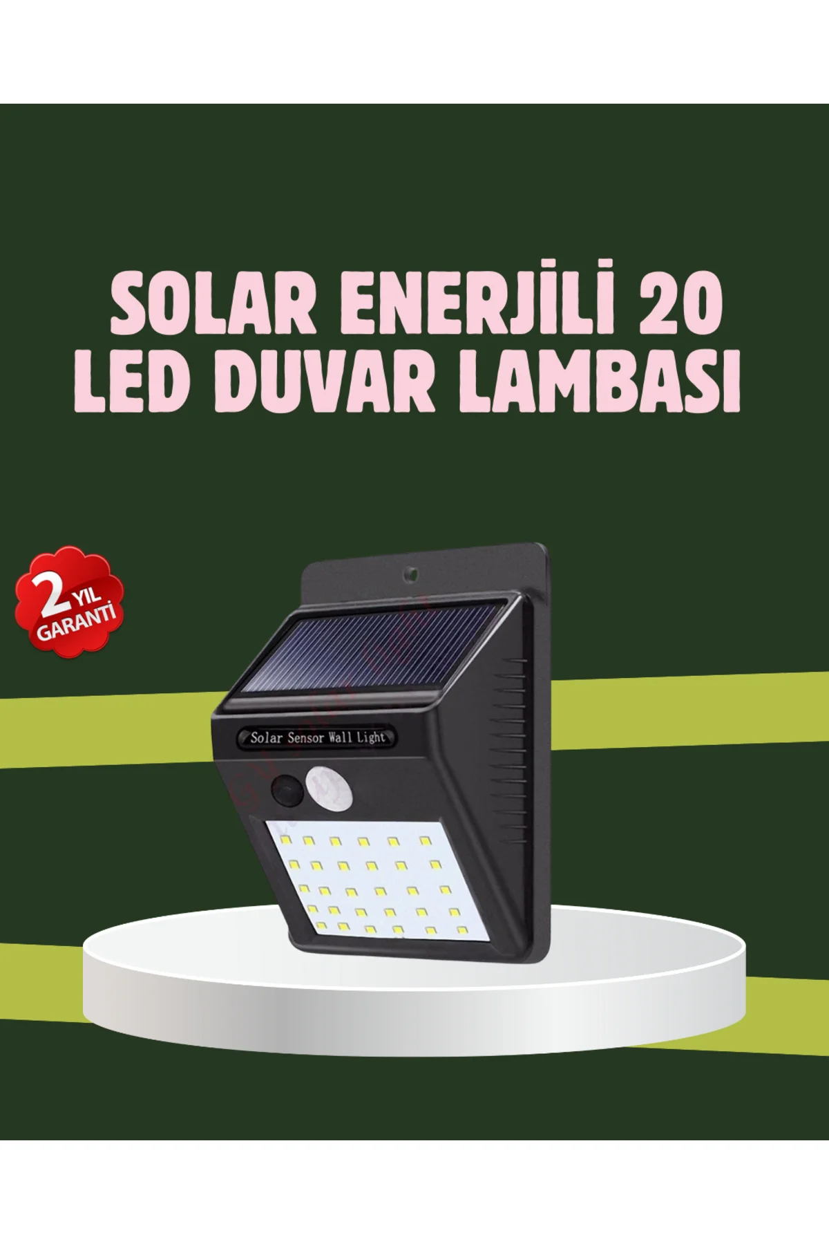 Kablo Gerektirmeyen Solar LED Bahçe ve Veranda Işığı