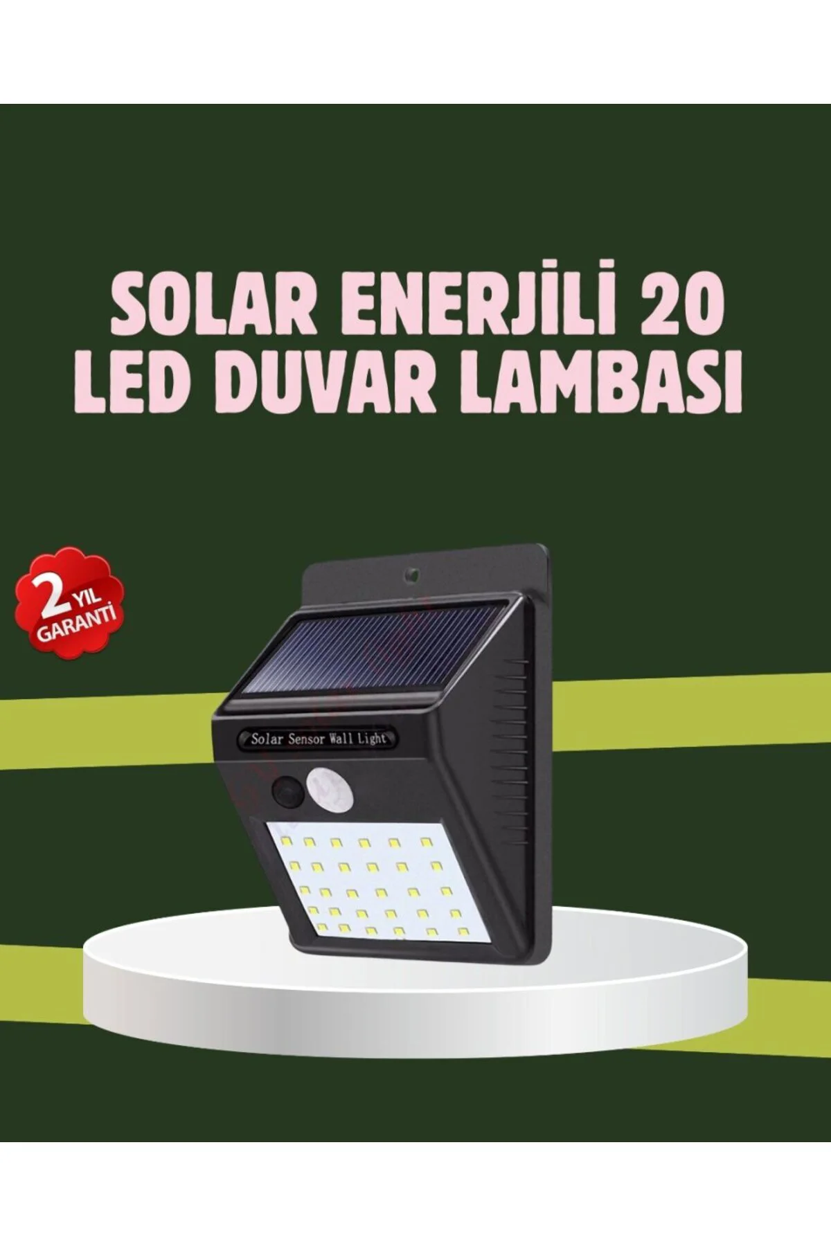 Kablo Gerektirmeyen Solar Led Bahçe Ve Veranda Işığı