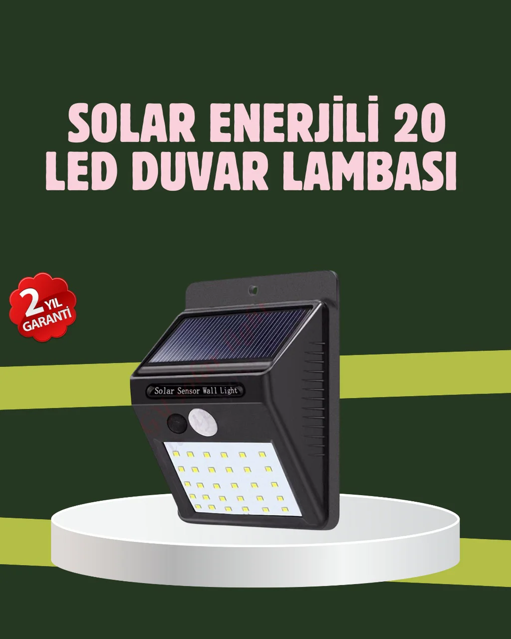 Kablo Gerektirmeyen Solar Led Bahçe Ve Veranda Işığı