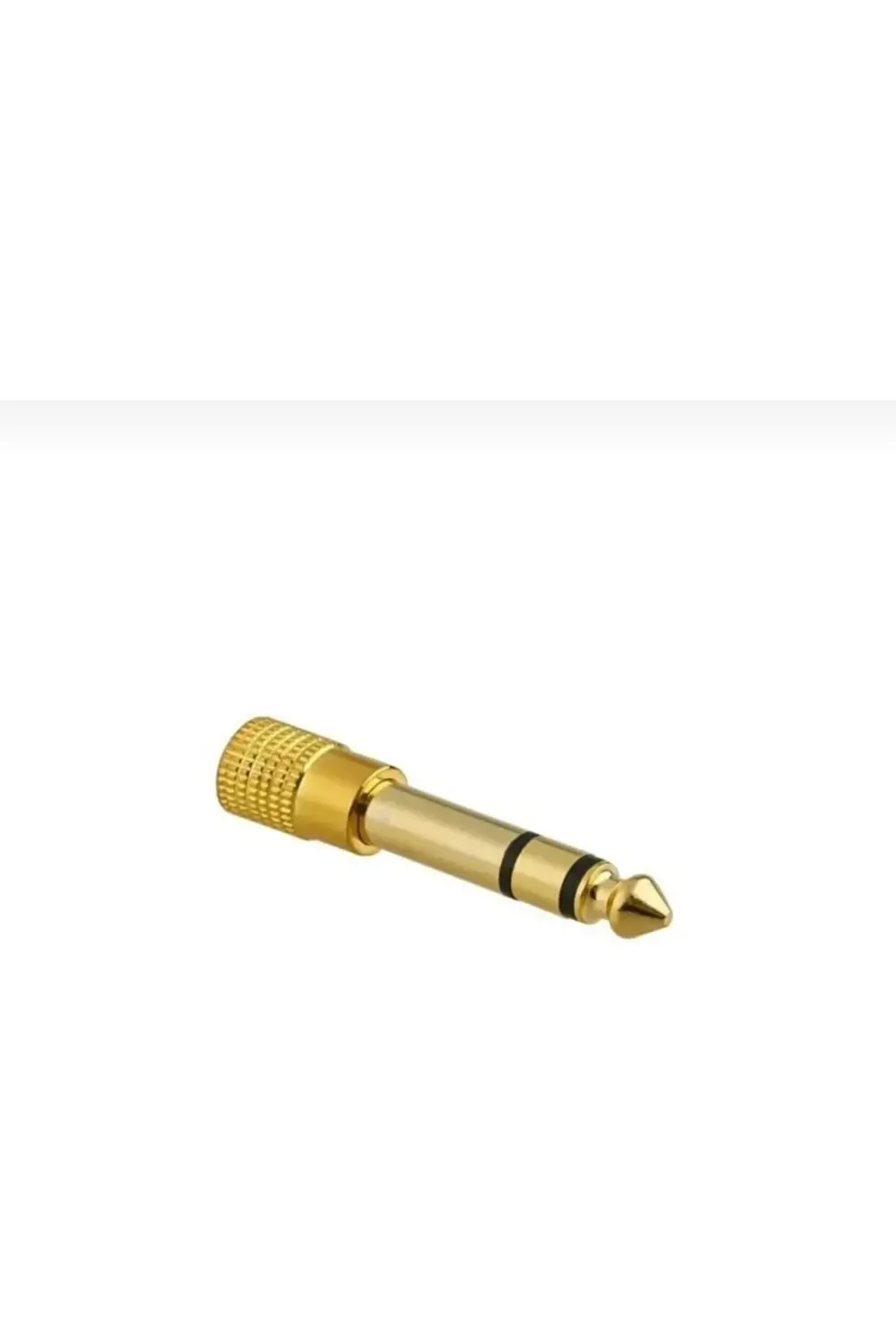 Kablo Jak Dönüştürücü - Çevirici erkek 6.5mm - dişi 3.5mm Siyah F