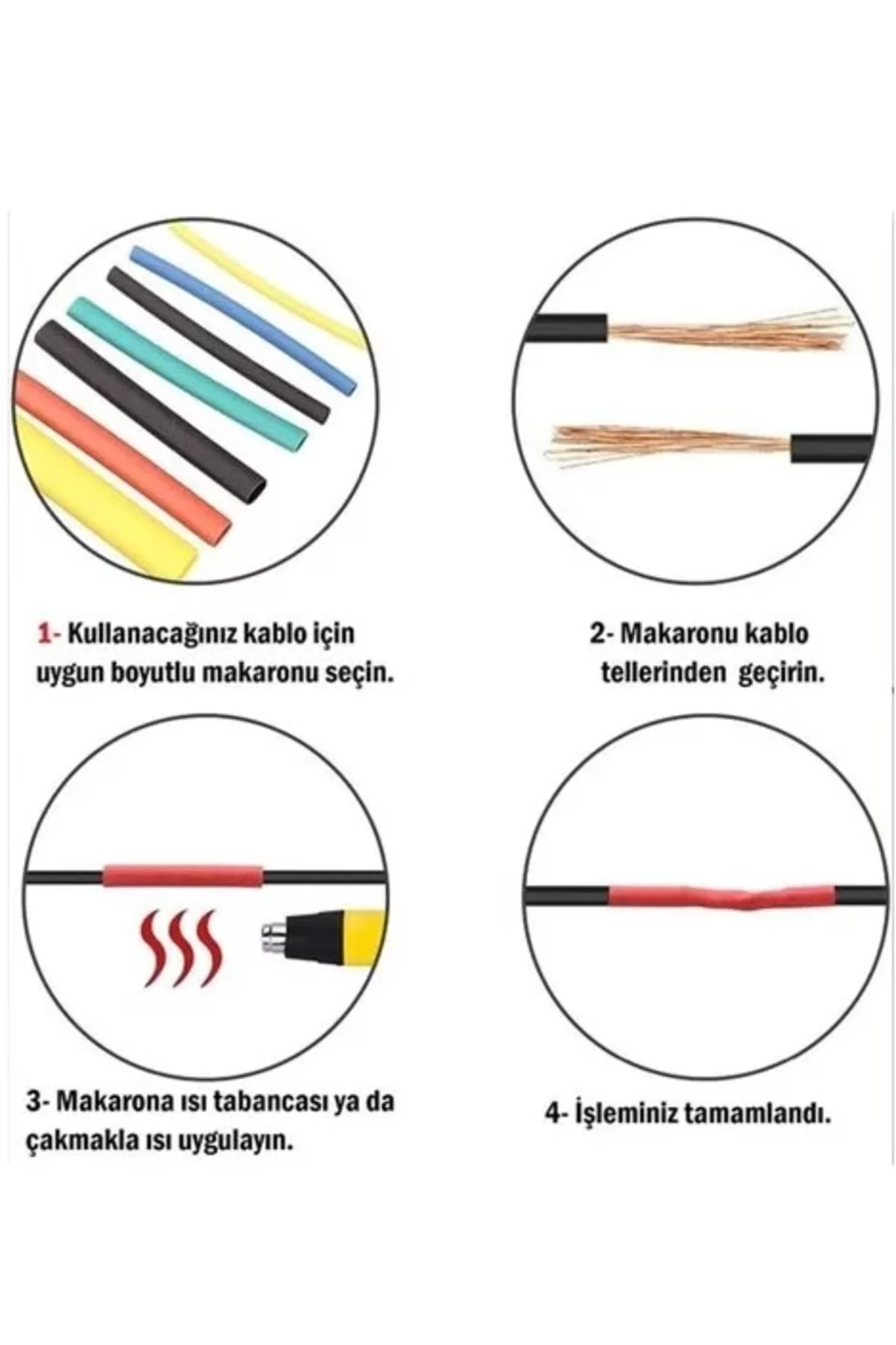Kablo Koruyucu Makaron Seti 560 Parça