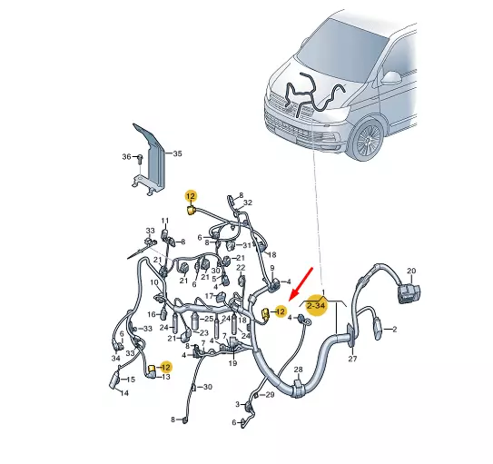 Kablo Soketi (VW Orjinal)(8K0973703E)
