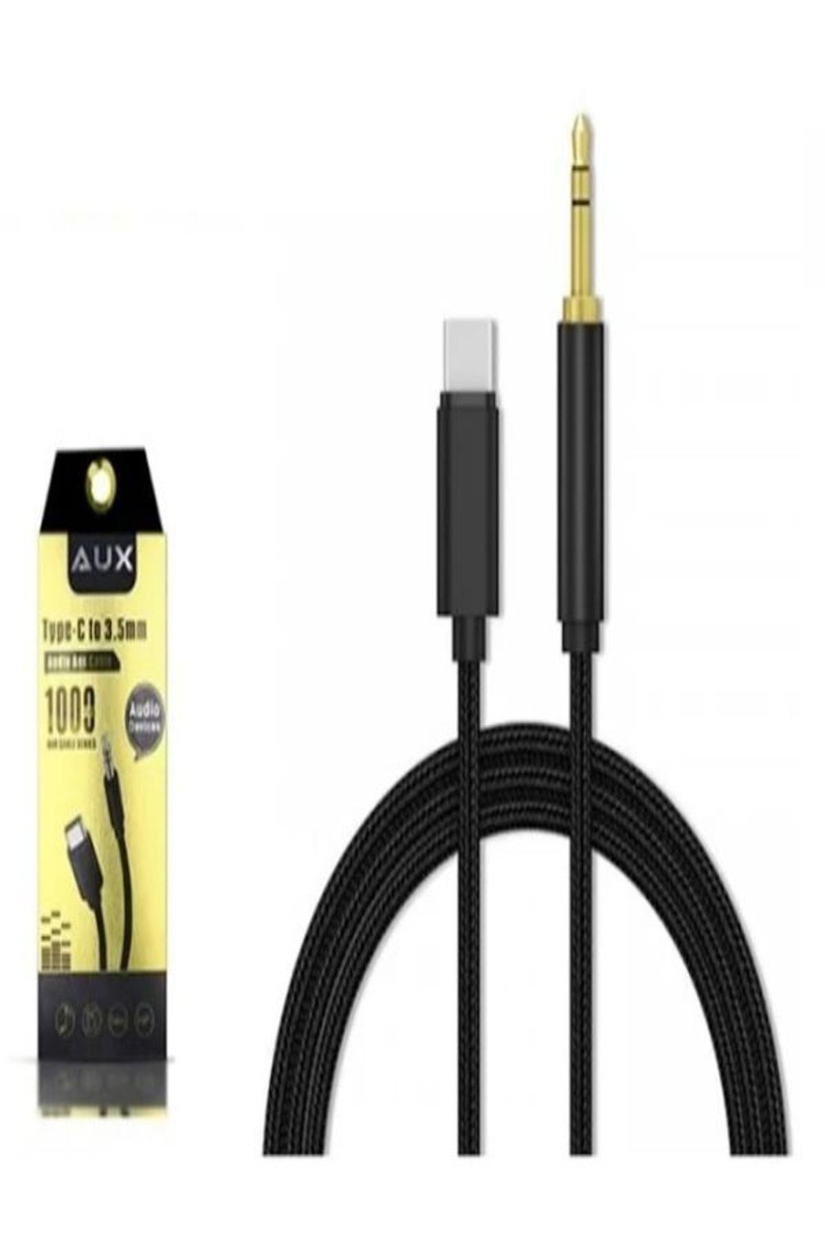 Kablo Type-c To 3.5 Mm Konektör Örgülü Ses Kablosu 1 Metre Pl-885