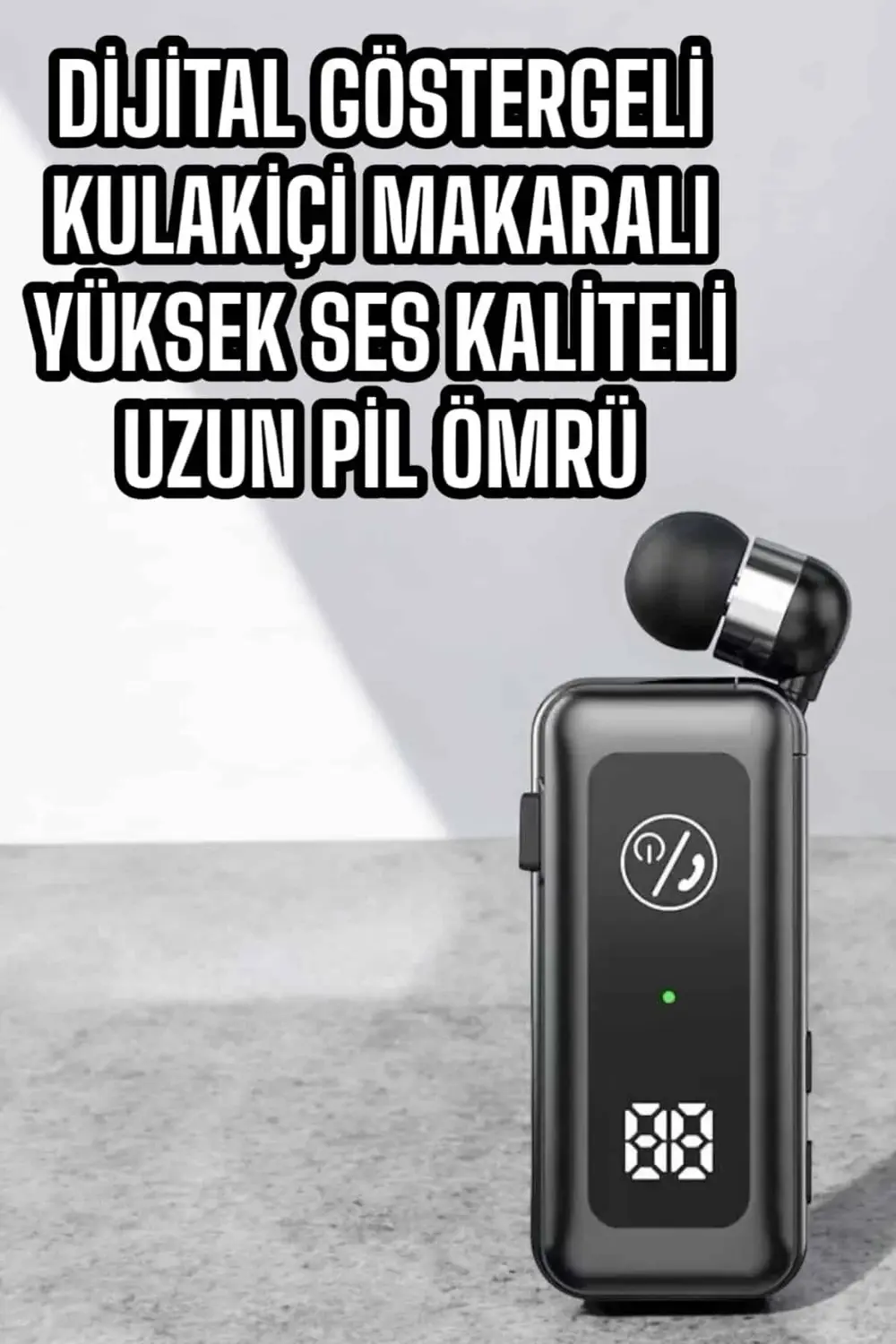 Kablolu Bluetooth Kulaklık Kulak İçi Stereo Mikrofonlu Dijital Gö