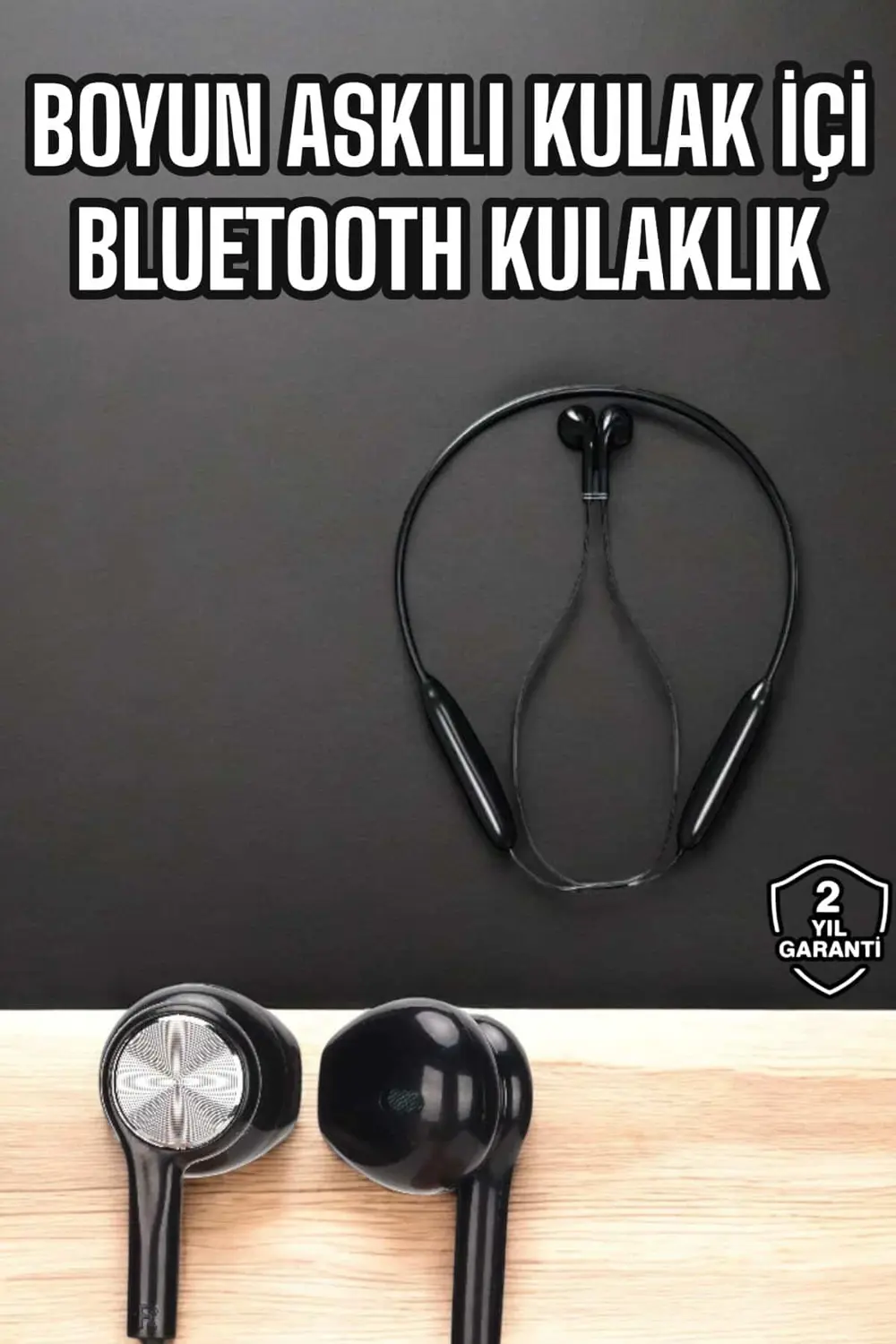 Kablolu Boyun Askılı Dijital Göstergeli Bluetooth Kulaklığı 60 Sa