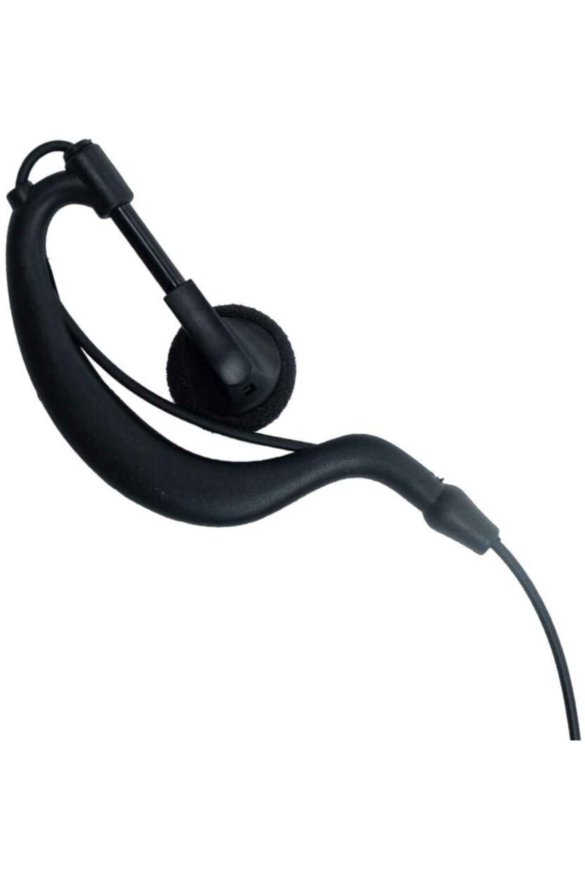 Kablolu Elden Tetiklemeli Bas Konuş Siyah Telsiz Kulaklık Mikrofo