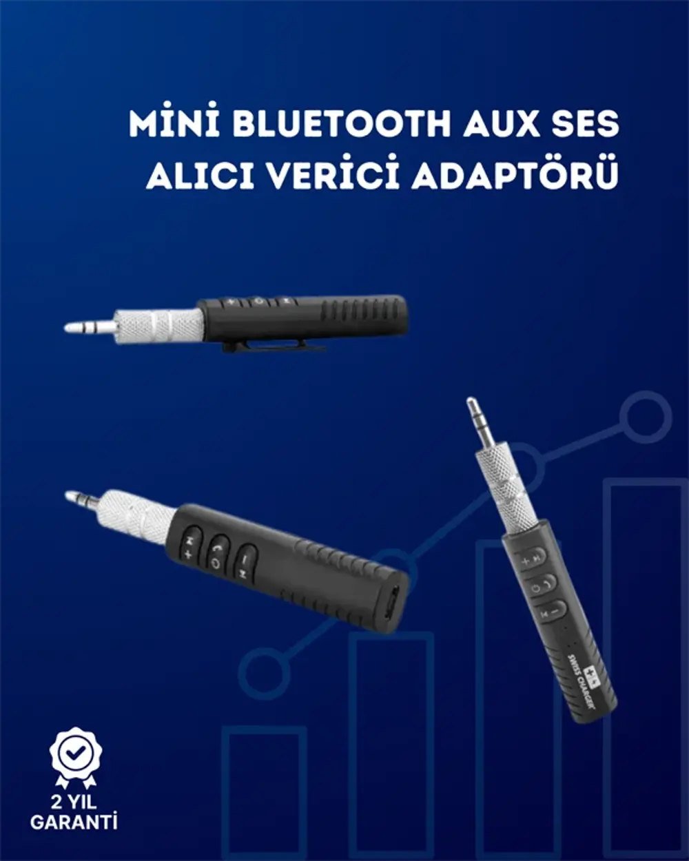 Kablolu Hoparlör ve Kulaklıklar İçin Bluetooth Adaptör | Mini Boy