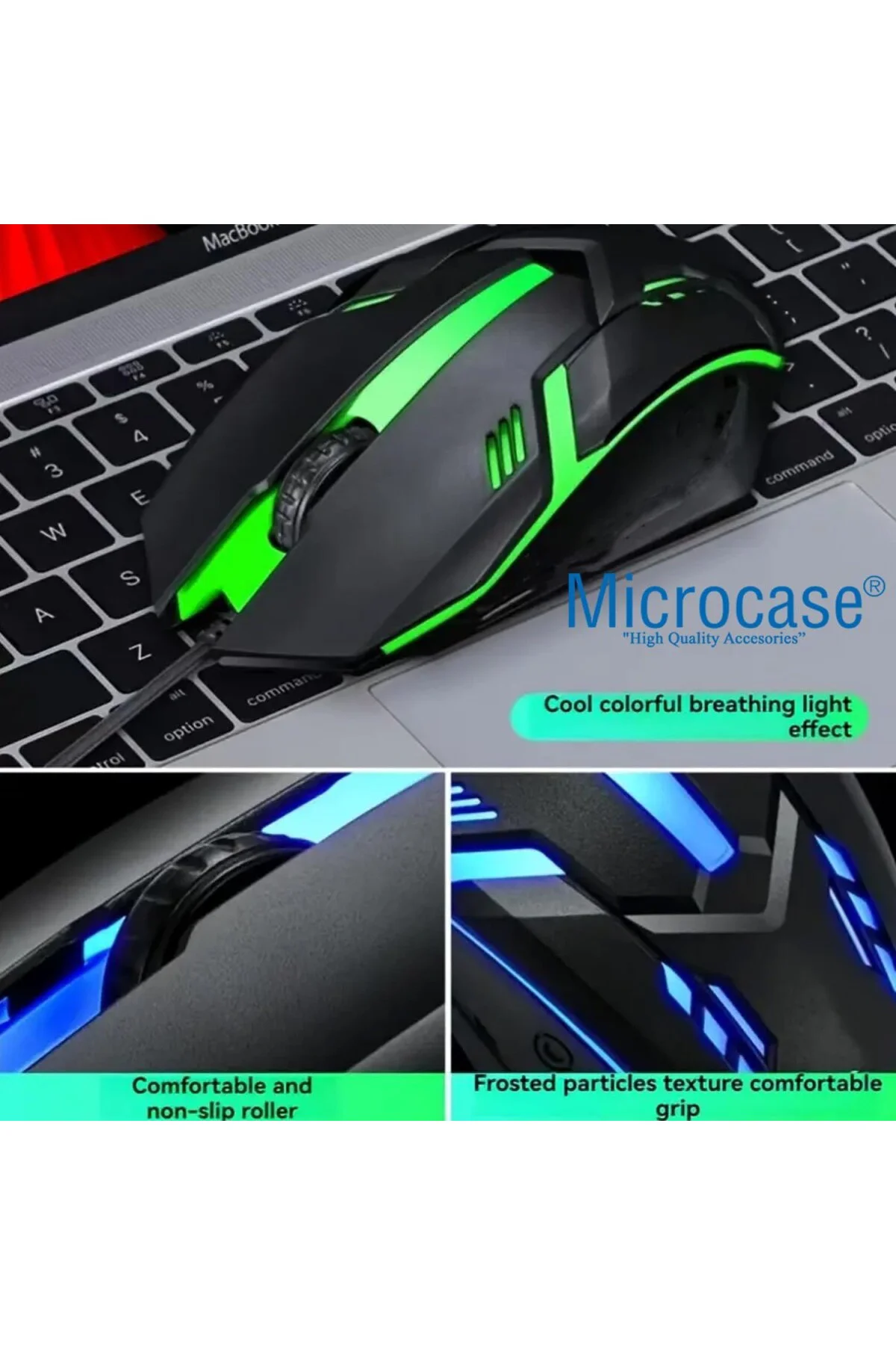 Kablolu Işıklı Gaming Oyuncu Mouse - AL4928 (Beyaz)