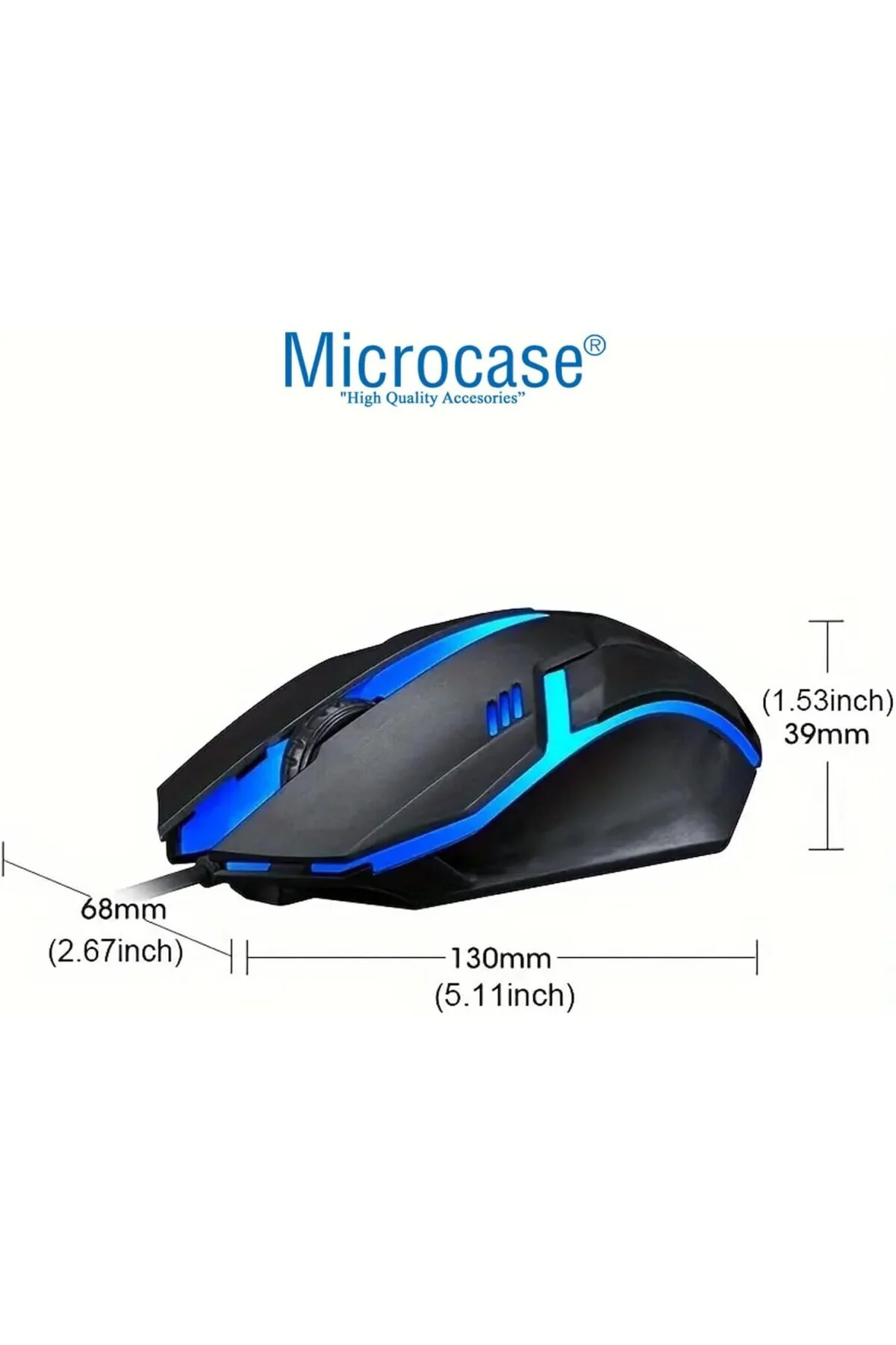 Kablolu Işıklı Gaming Oyuncu Mouse - AL4928 (Beyaz)