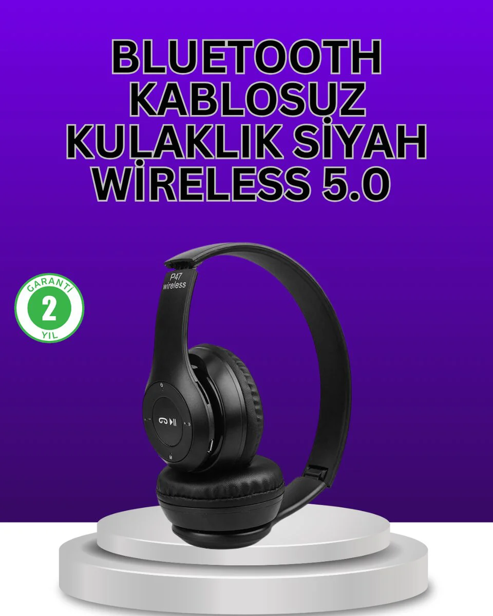 Kablolu & Kablosuz Stereo Bluetooth Kulaklık - Kablosuz Müzik ve Konfor