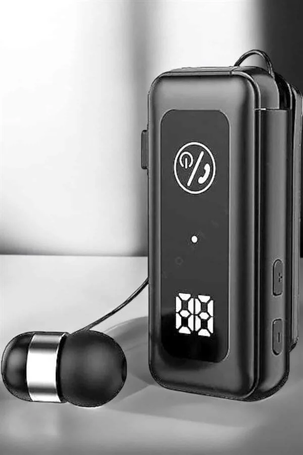 Kablolu Makaralı Bluetooth Kulaklık - 20 Saat Pil Ömrü, Dijital Şarj Göstergeli