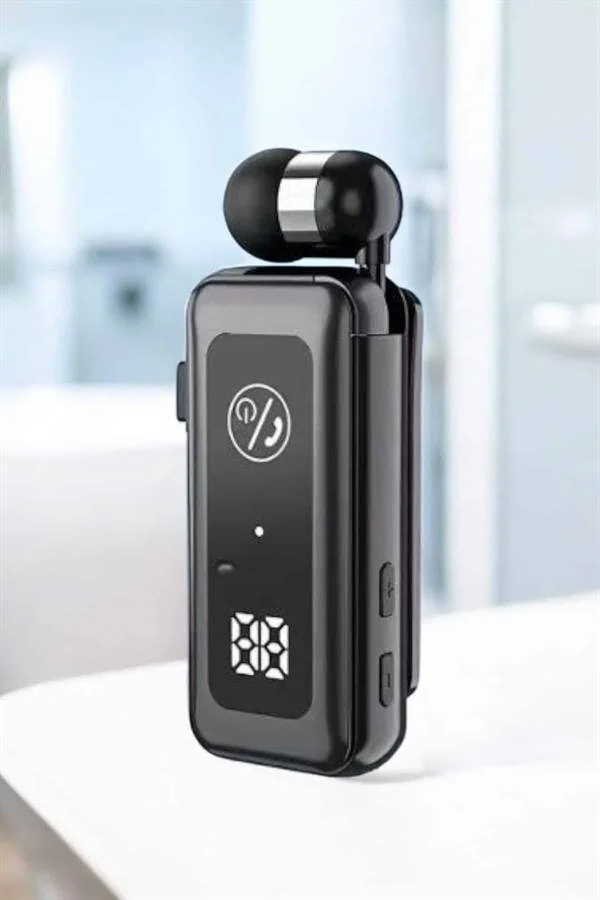 Kablolu Makaralı Bluetooth Kulaklık - 20 Saat Pil Ömrü, Dijital Şarj Göstergeli