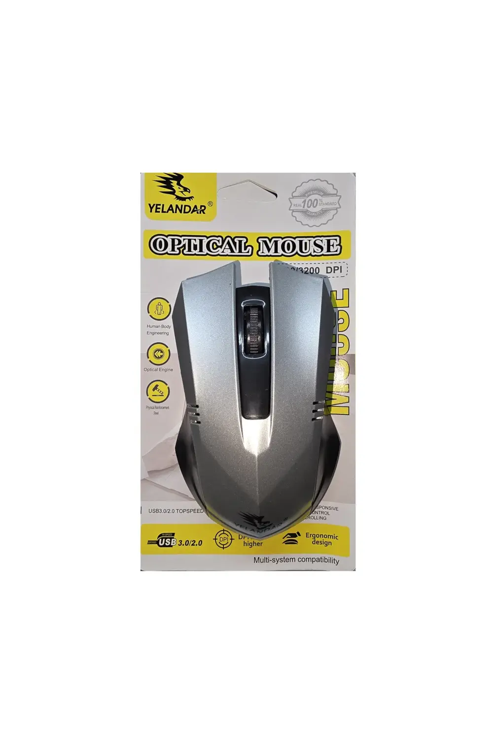 Kablolu Optik Bilgisayar Faresi - 3 Tuşlu, (JA-312) - Kablolu Mou