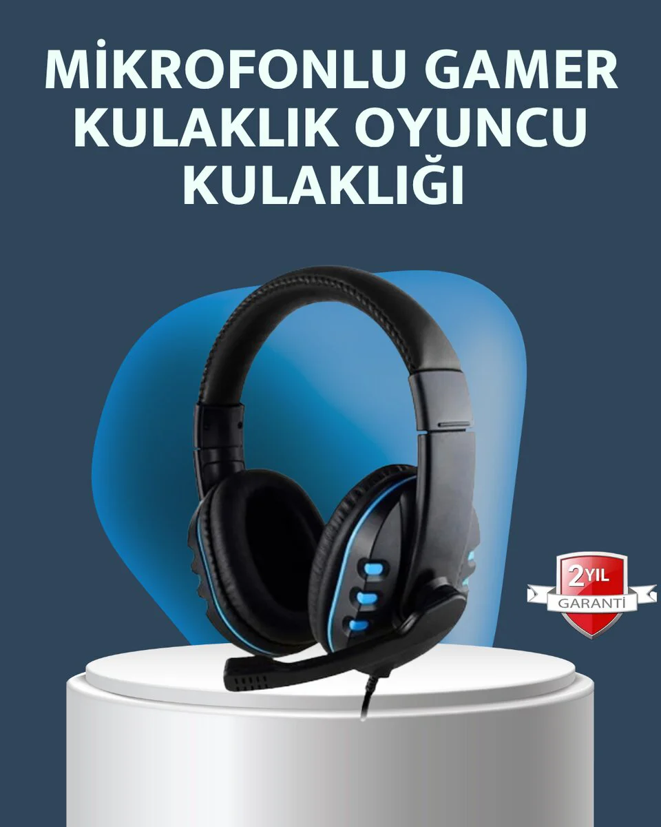 Kablolu Oyun Kulaklığı – Stereo Mikrofonlu, Konforlu ve Net Ses İletimi