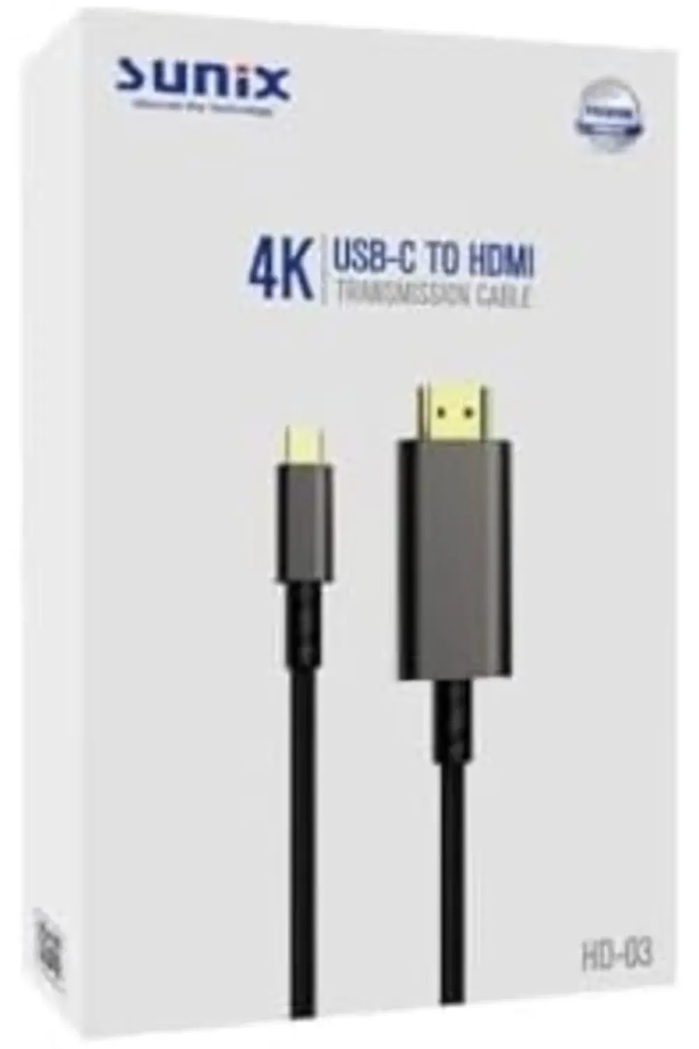 Kablosu HD-03 Görüntü Aktarım 185 Cm Usb-C HDMI 4K