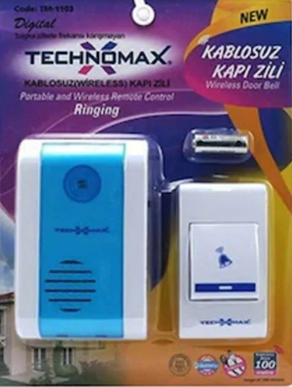 Evimdeyokyok Kablosuz 100 Mt Mesafeli Kapi Zili Tdrtr