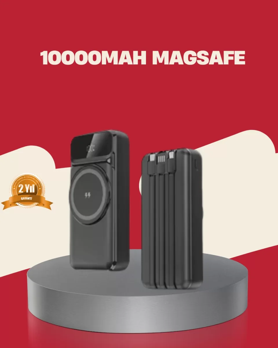 Kablosuz 15W Şarj Destekli 10000 mAh Taşınabilir Powerbank – Hızlı Şarj Özellikli - Lisinya