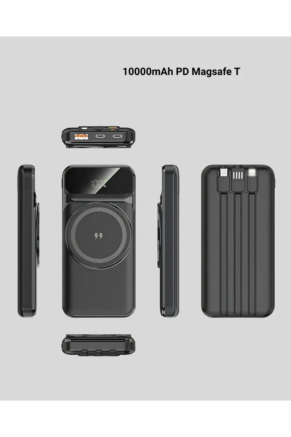 Kablosuz 15W Şarj Destekli 10000 mAh Taşınabilir Powerbank – Hızl