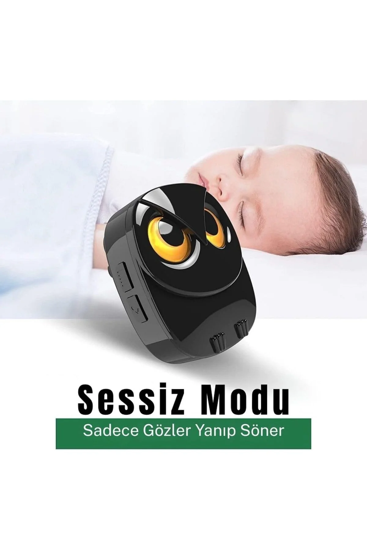Kablosuz 2Alıcı 1Buton Kapı Zili Işıklı Baykuş 35 Melodi 5 Ses Se