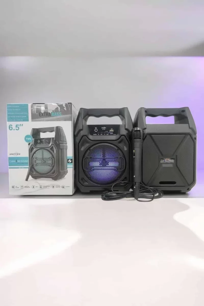 Kablosuz 6.5 İnç TWS Bluetooth Hoparlör - 15W Güçlü Ses ve Karaoke Deneyimi
