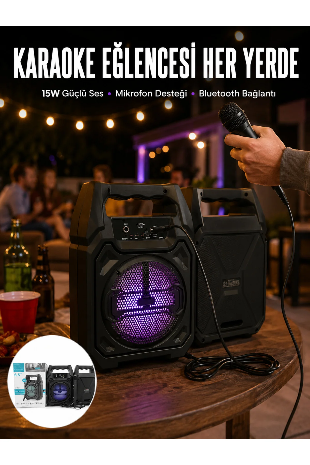 Kablosuz 6.5 İnç Tws Bluetooth Hoparlör Yeni Nesil Kablosuz 6.5 İnç Tws Bluetooth Hoparlör Yeni Nesil