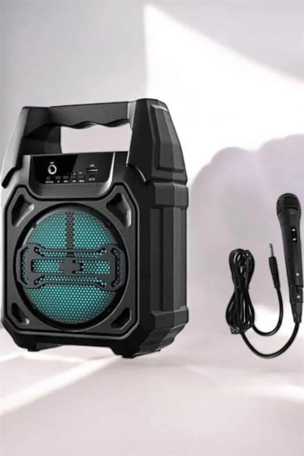 Kablosuz 6.5 İnç TWS Bluetooth Hoparlör - 15W Güç, 1200mAh Pil, FM Radyo, TF Kart ve Mikrofon Desteği