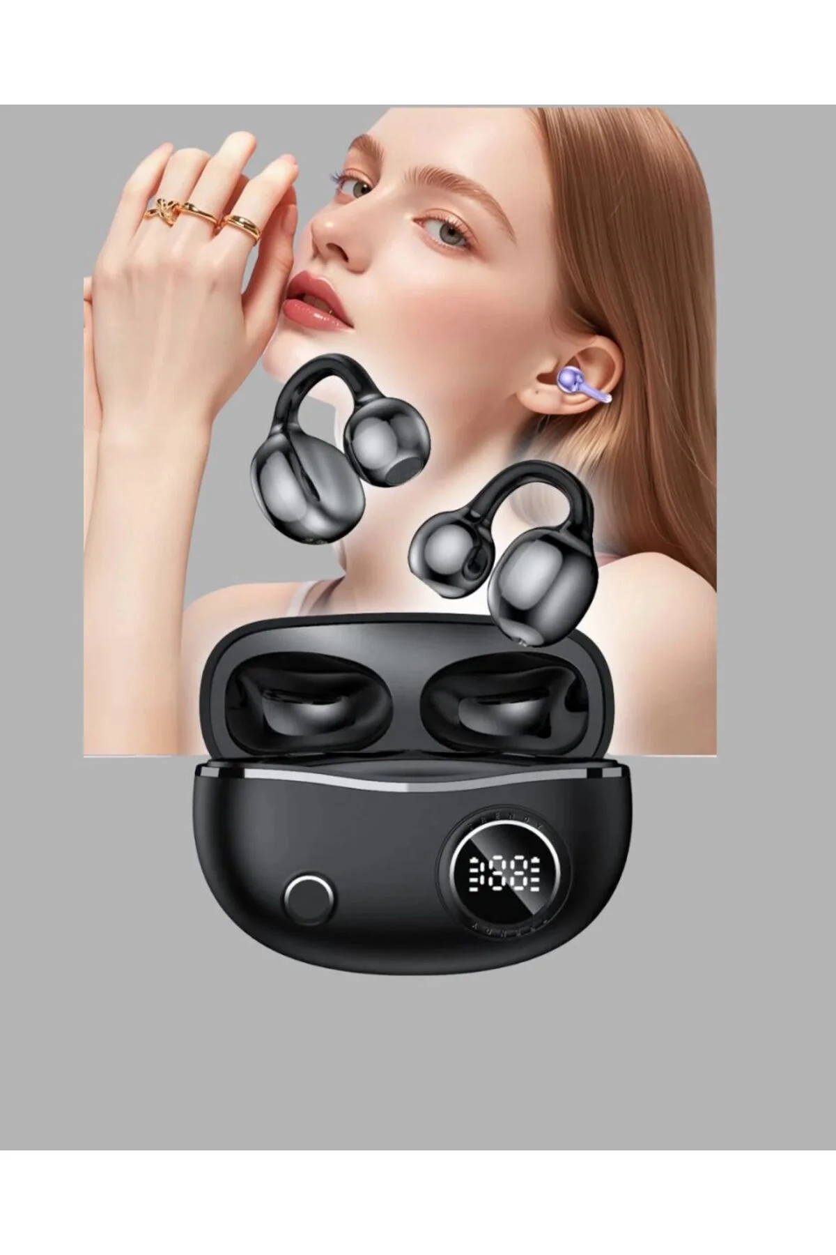 Kablosuz Açık Kulak Kulaklık Bluetooth 5.4 Type-c Hızlı Şarj 30 S