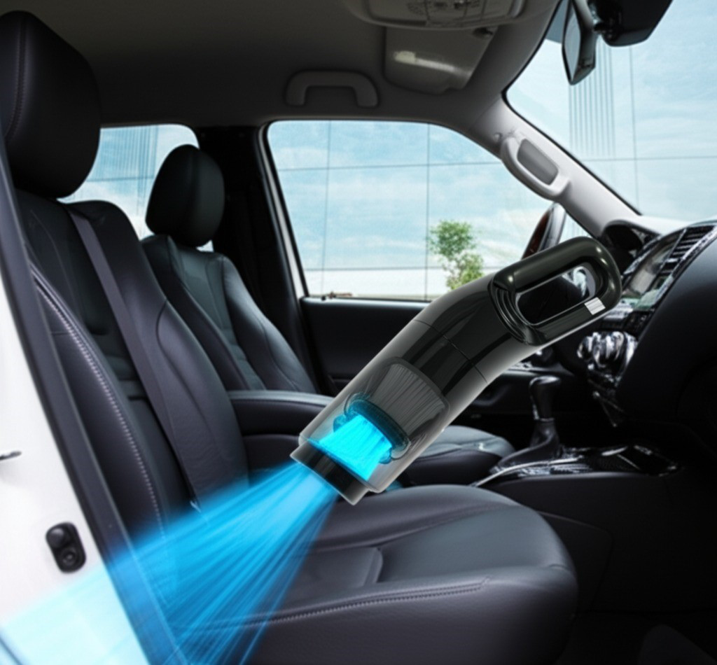 Kablosuz Araç Süpürgesi HEPA Filtreli Islak & Kuru Temizlik 5 Baş