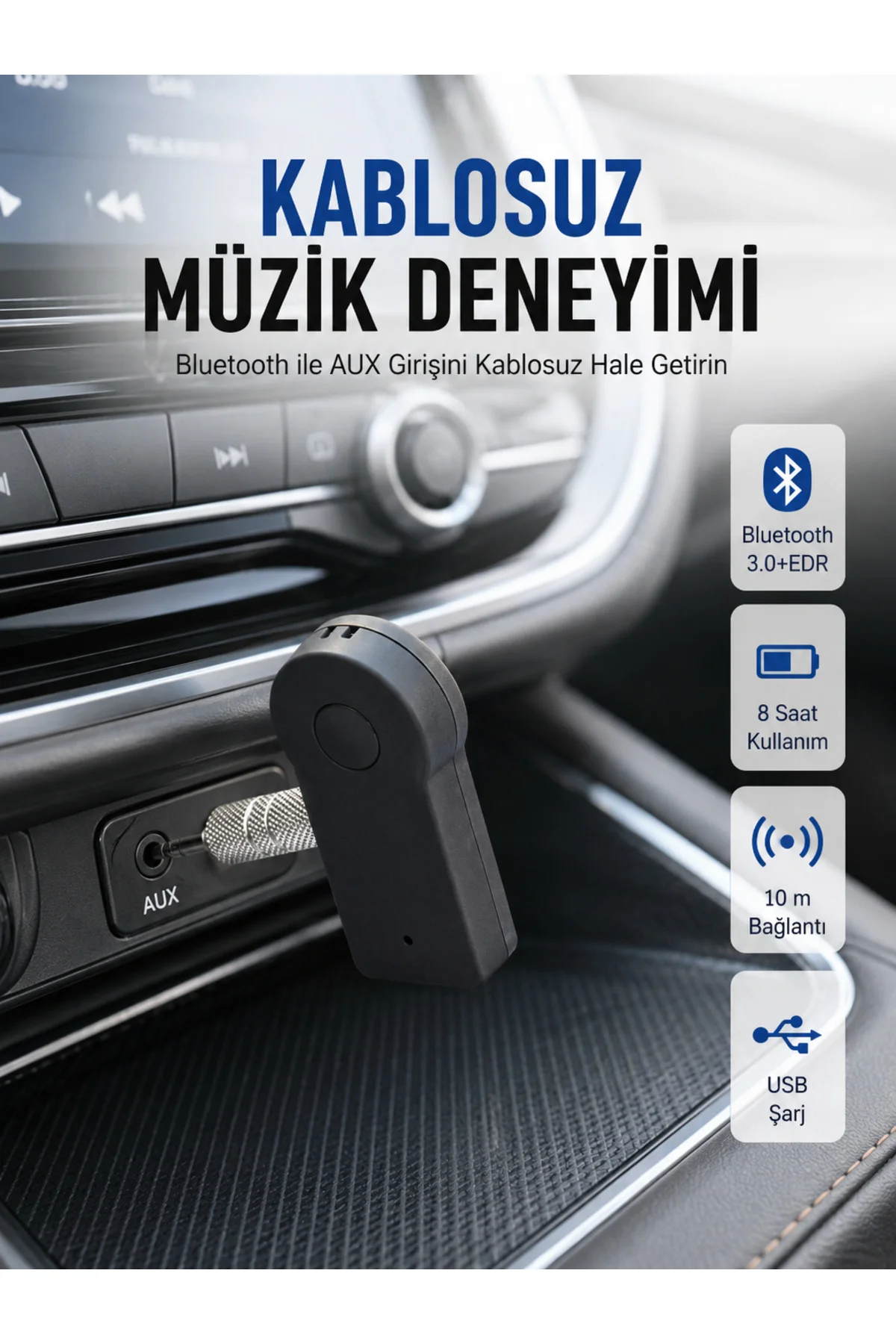 Kablosuz Bağlantı ile Müzik ve Görüşme Araç Kiti Kablosuz Bağlantı ile Müzik ve Görüşme Araç Kiti