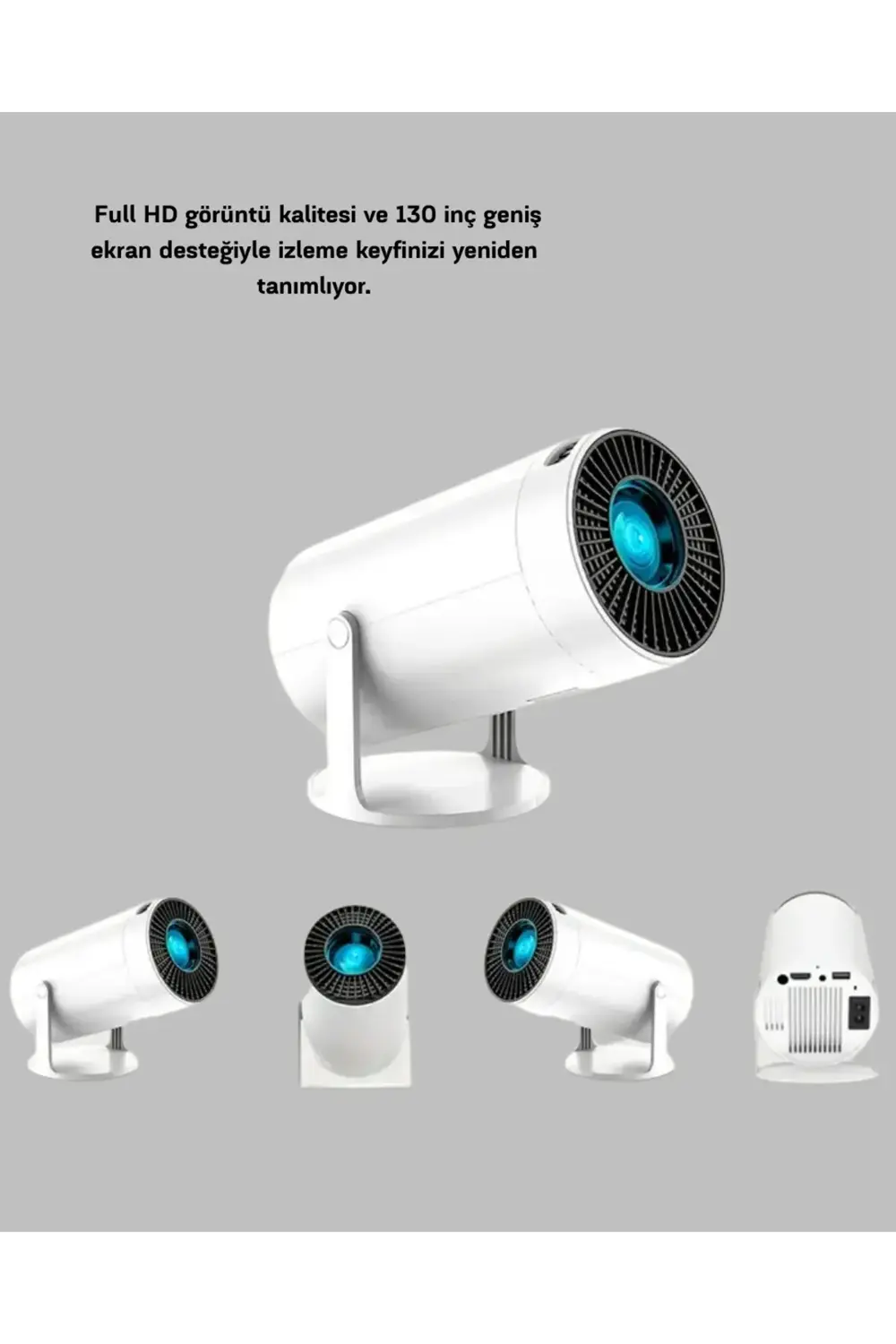 Kablosuz Bağlantılı Full HD Ev Sinema Projeksiyonu 160 ANSI Lümen