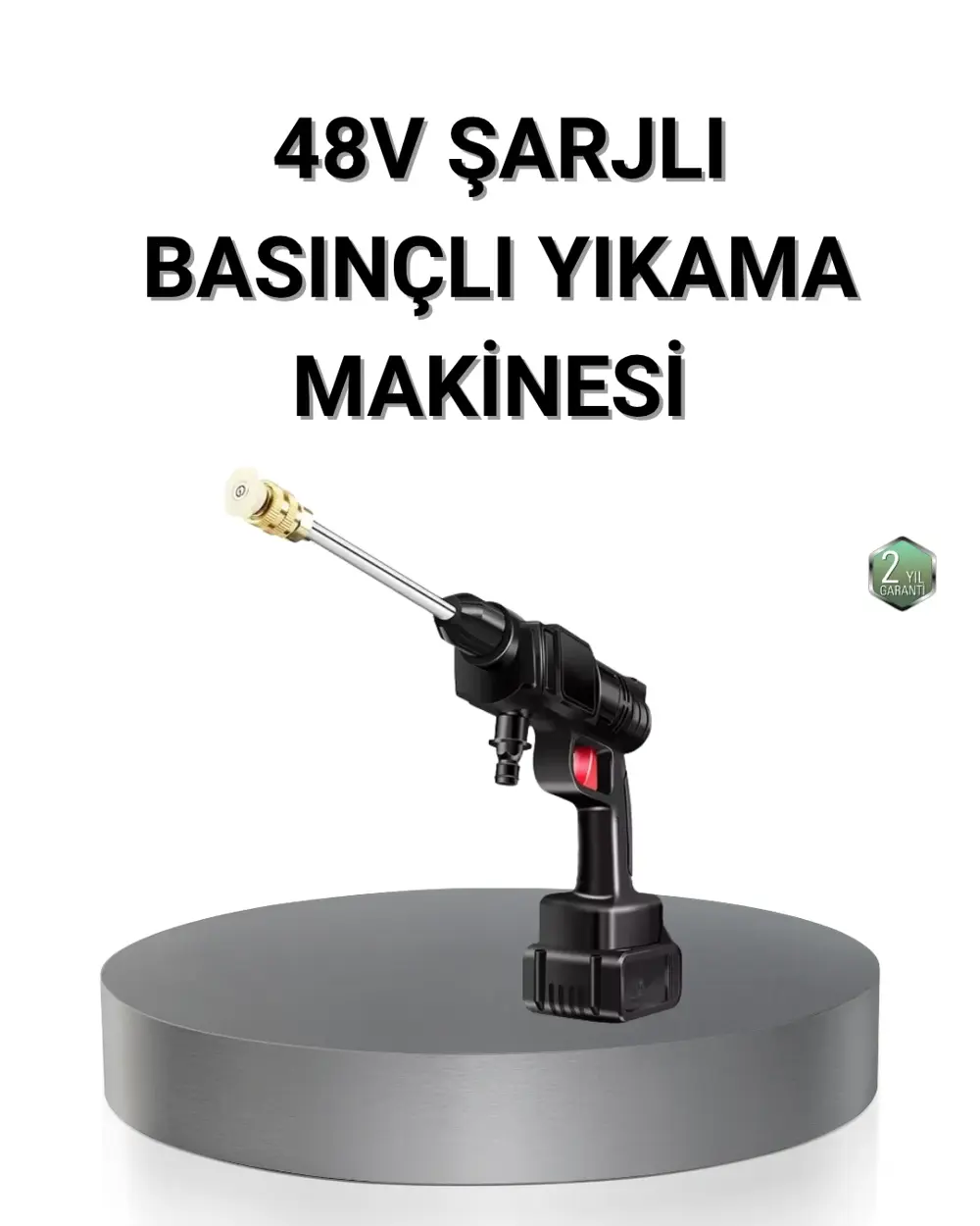 Kablosuz Basınçlı Yıkama Makinesi – 48V Güçlü Motor, 2 Pil ve Köp