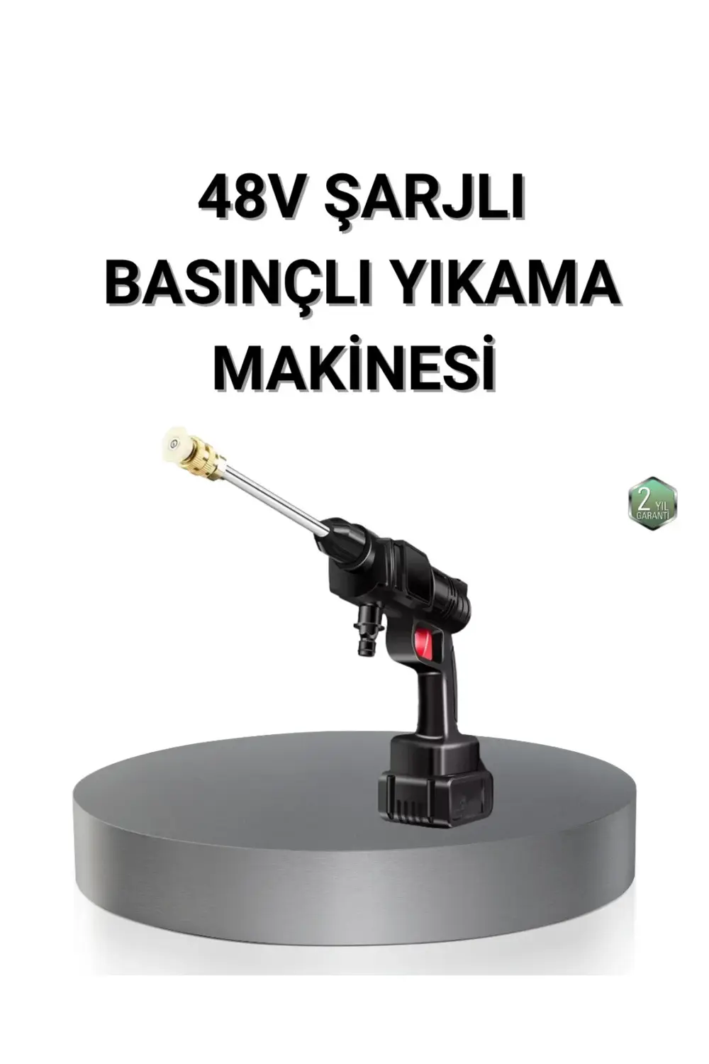 Kablosuz Basınçlı Yıkama Makinesi – 48V Güçlü Motor 2 Pil Ve Köpü