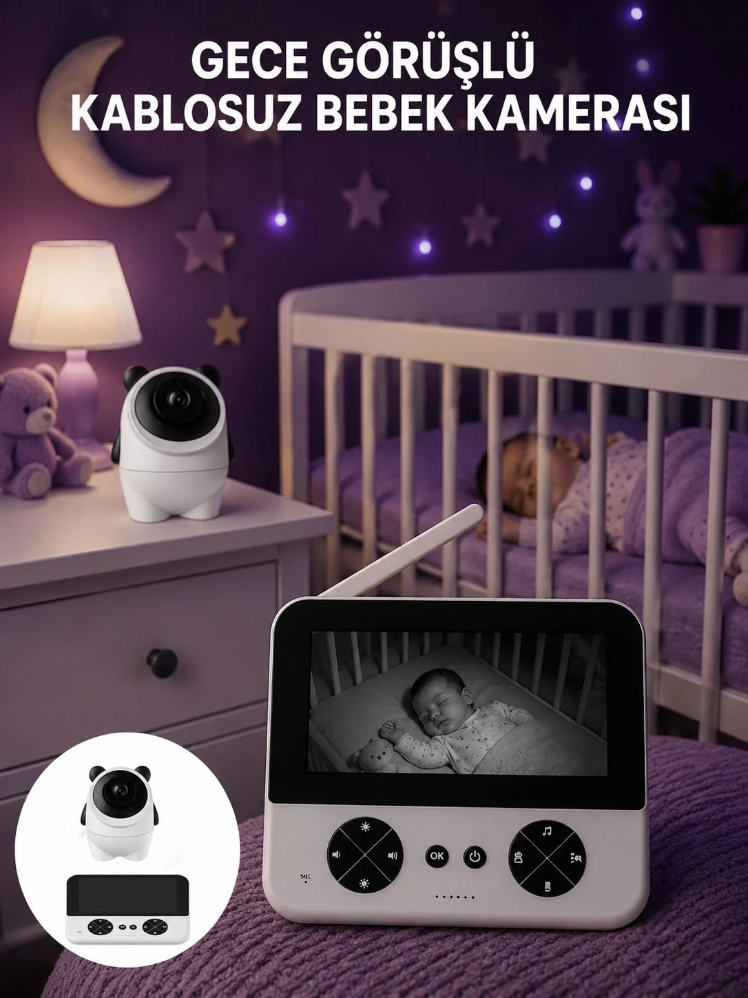 Kablosuz Bebek Kamera Sistemi Ninni ve Alarm Özellikli Yeni Nesil Fiyatı, Yorumları ve Özellikleri