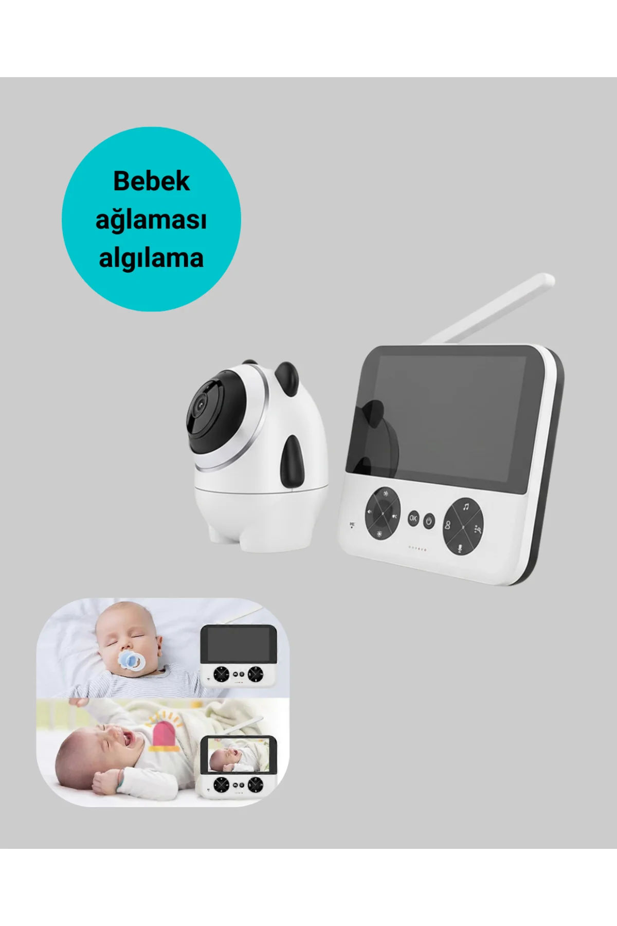 Kablosuz Bebek Monitörü 720P Görüntü ve Geniş Ekran