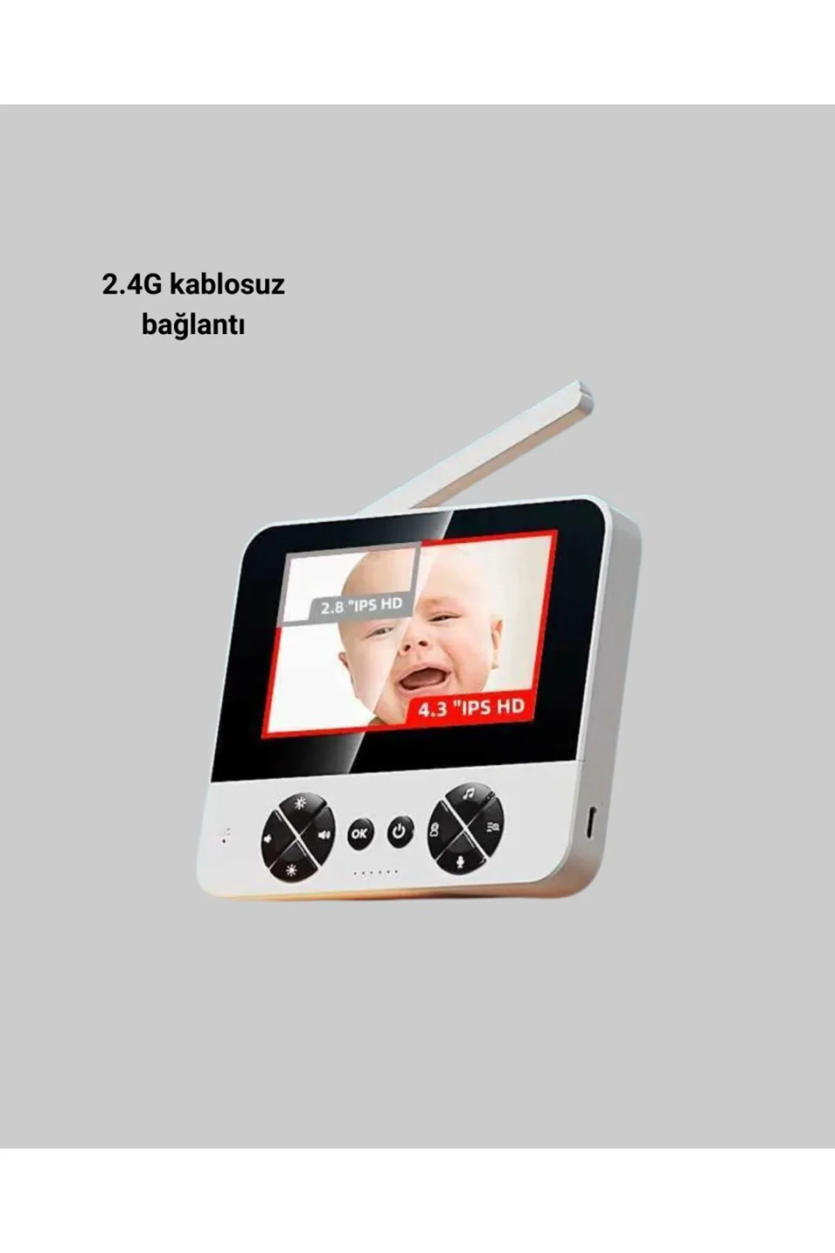 Kablosuz Bebek Monitörü 720P Görüntü ve Geniş Ekran