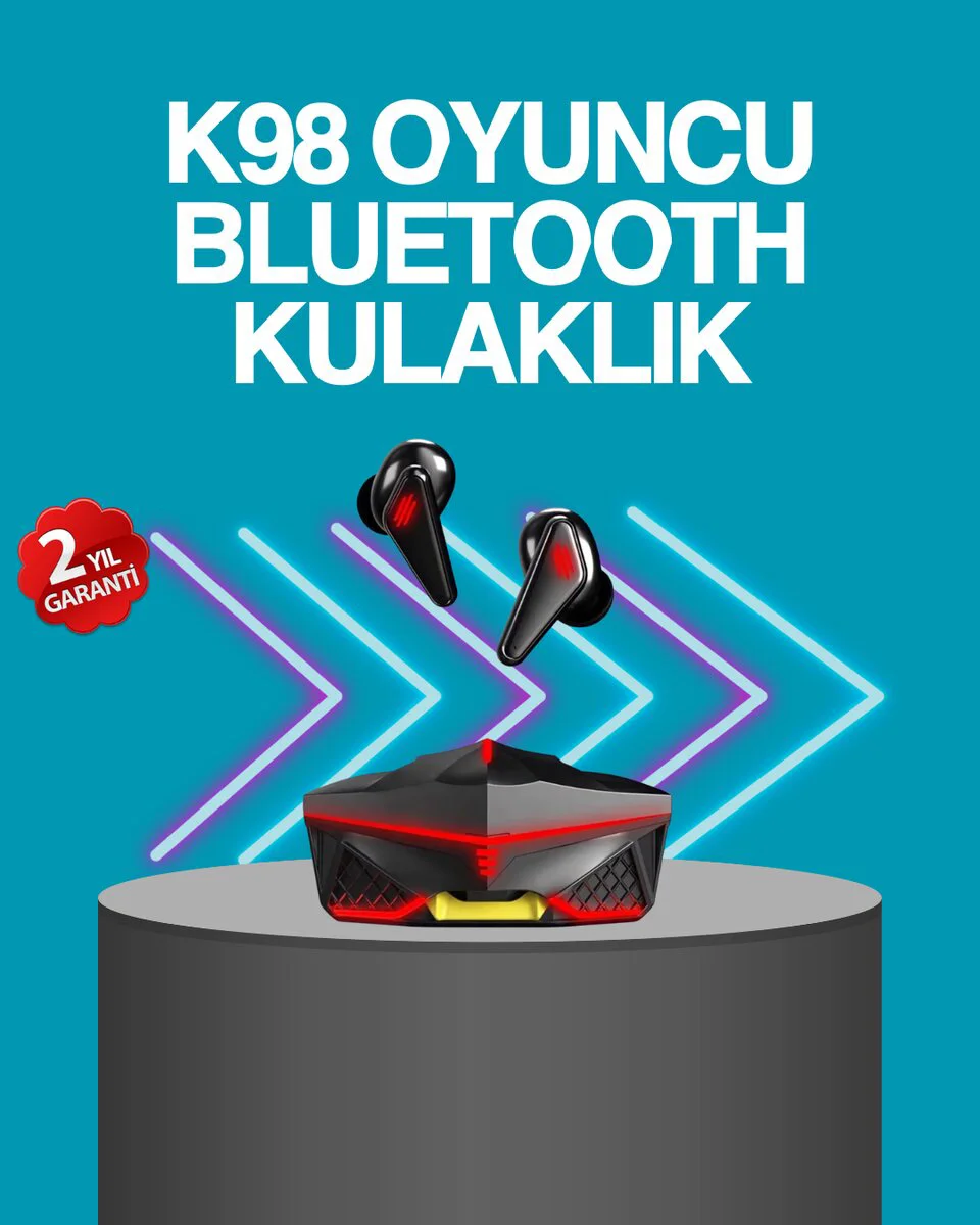 Kablosuz Bluetooth 5.0 Metal Kasa Gaming Kulaklık - Düşük Gecikmeli Oyun ve Spor Performansı