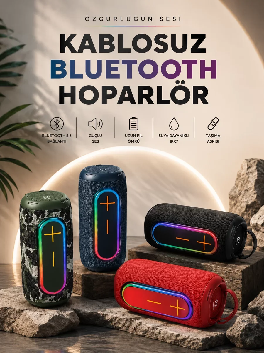 Kablosuz Bluetooth 5.1 Hoparlör - Taşınabilir Ses Deneyimi