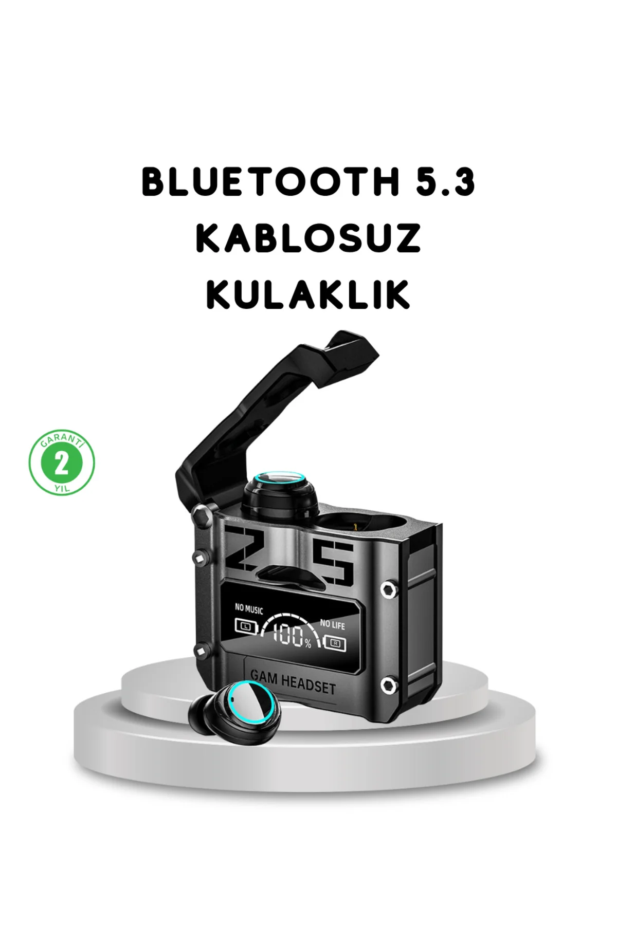 Kablosuz Bluetooth 5.3 Kulaklık – Aktif Gürültü Engelleme ve Gecikmesiz Oyun Modu
